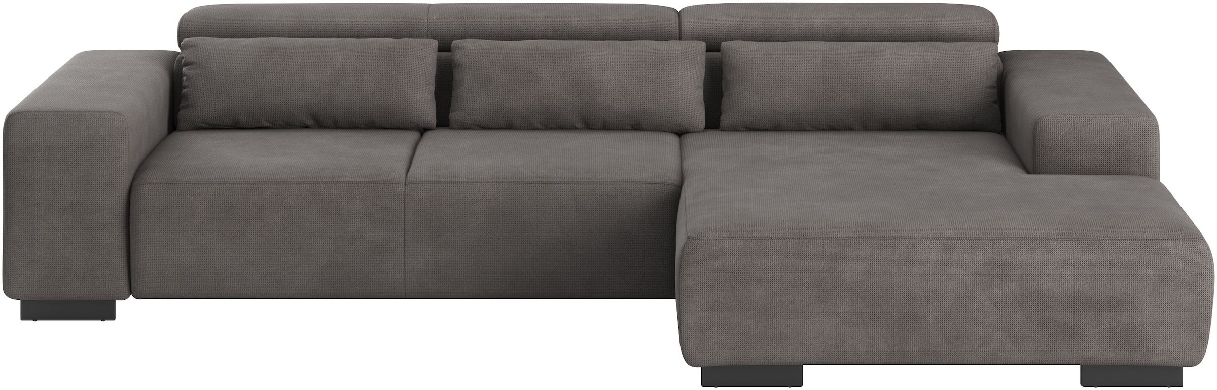 COTTA Ecksofa »Side L-Form, mit Kopfteilverstellung & 3 Nierenkissen«, optional motorische Sitztiefenverstellung
