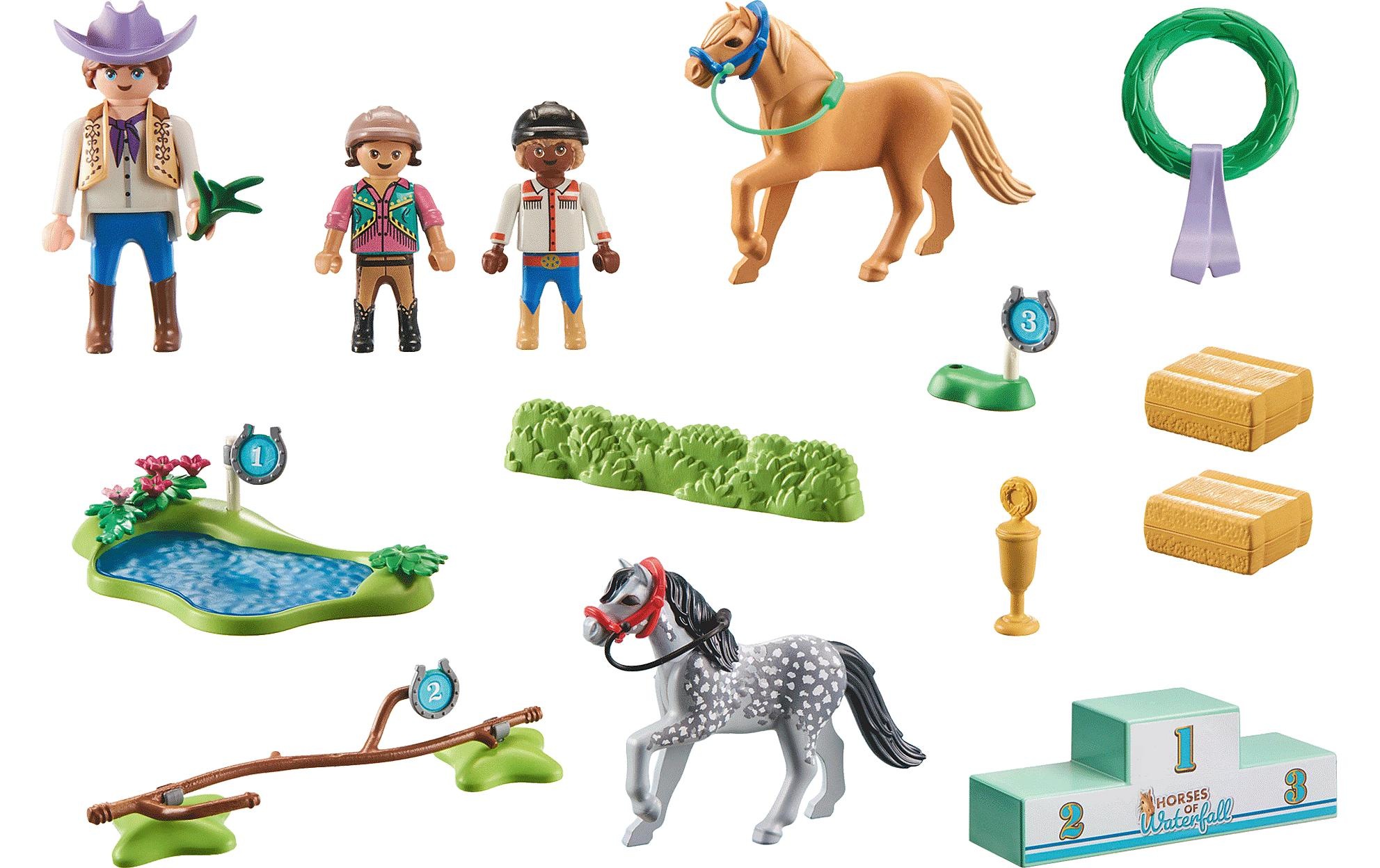 Playmobil® Spielbausteine »Horses of Waterfall Ponyturnier 71495«, (46 St.)