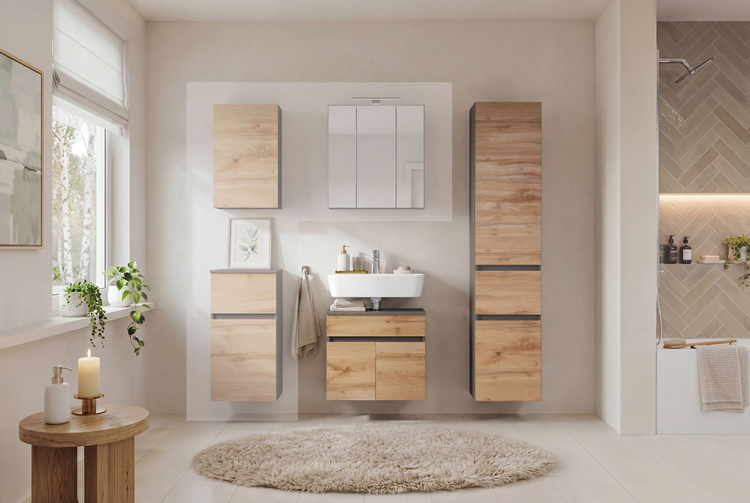 GOODproduct »BOZEN, 2-tlg. Unterbecken-Set - Seitenschrank«