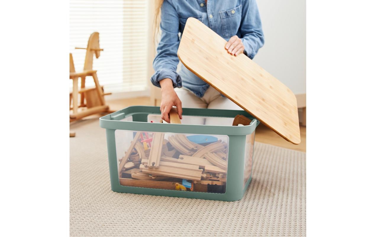 Rotho Babydesign Aufbewahrungsbox »Spielzeugbox PINA 45 l Sage«, (1 St.)