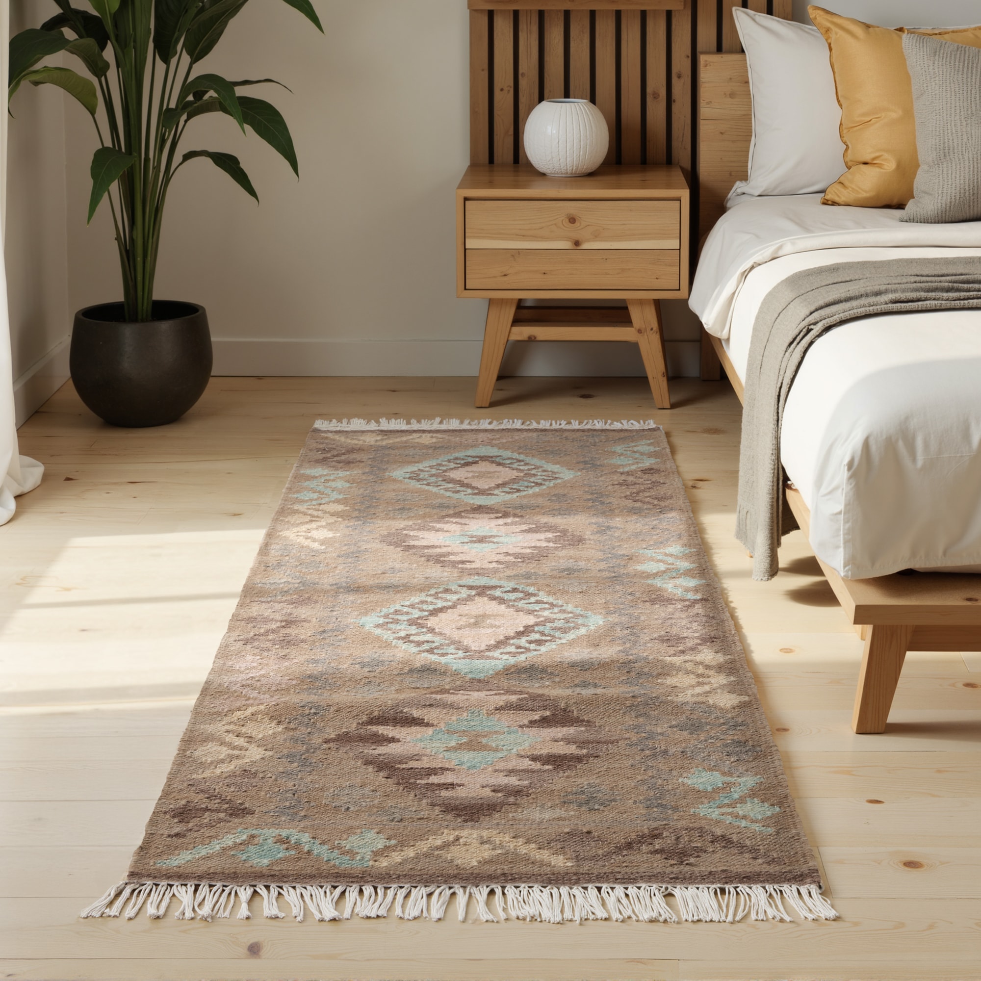Image of HANSE Home Teppich "Kelim Dune" rechteckig 3 mm Höhe Wolle, Baumwolle, Natur, Handgewebt, orientalisch, Boho, traditionell