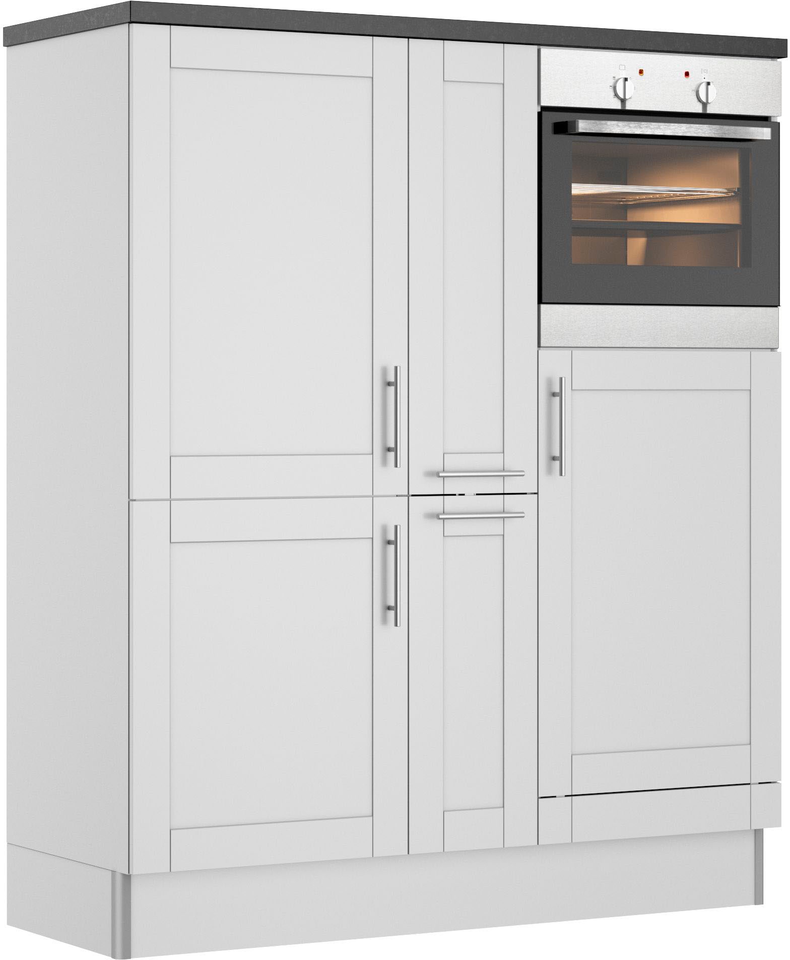 KOCHSTATION Pantryküche »KS-Ahus«, Breite 150 cm,wahlweise mit E-Geräten,Soft-Close-Funktion