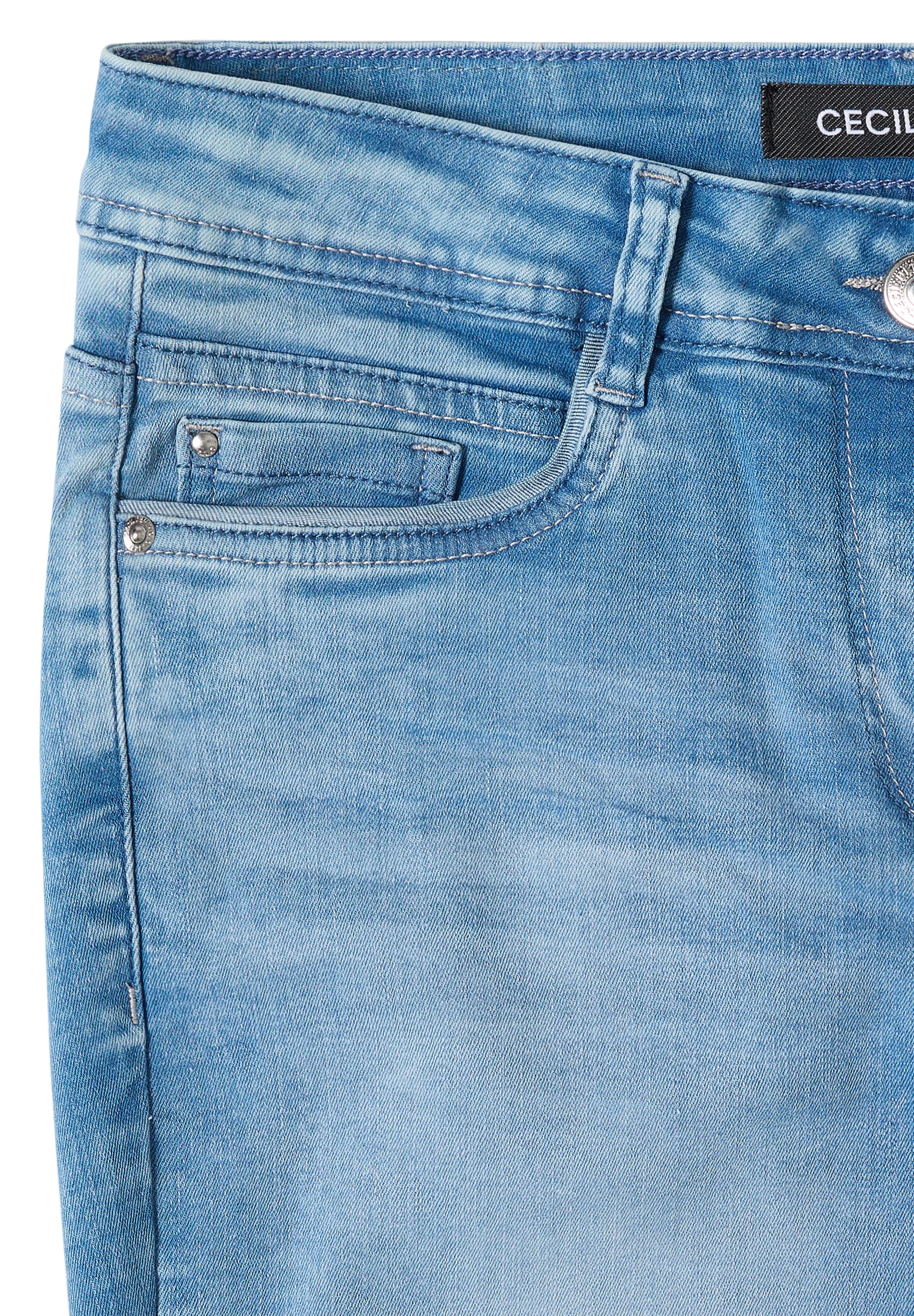 Cecil Jeans droit »Style Scarlett« avec détails cloutés / style 5 poches / stretch