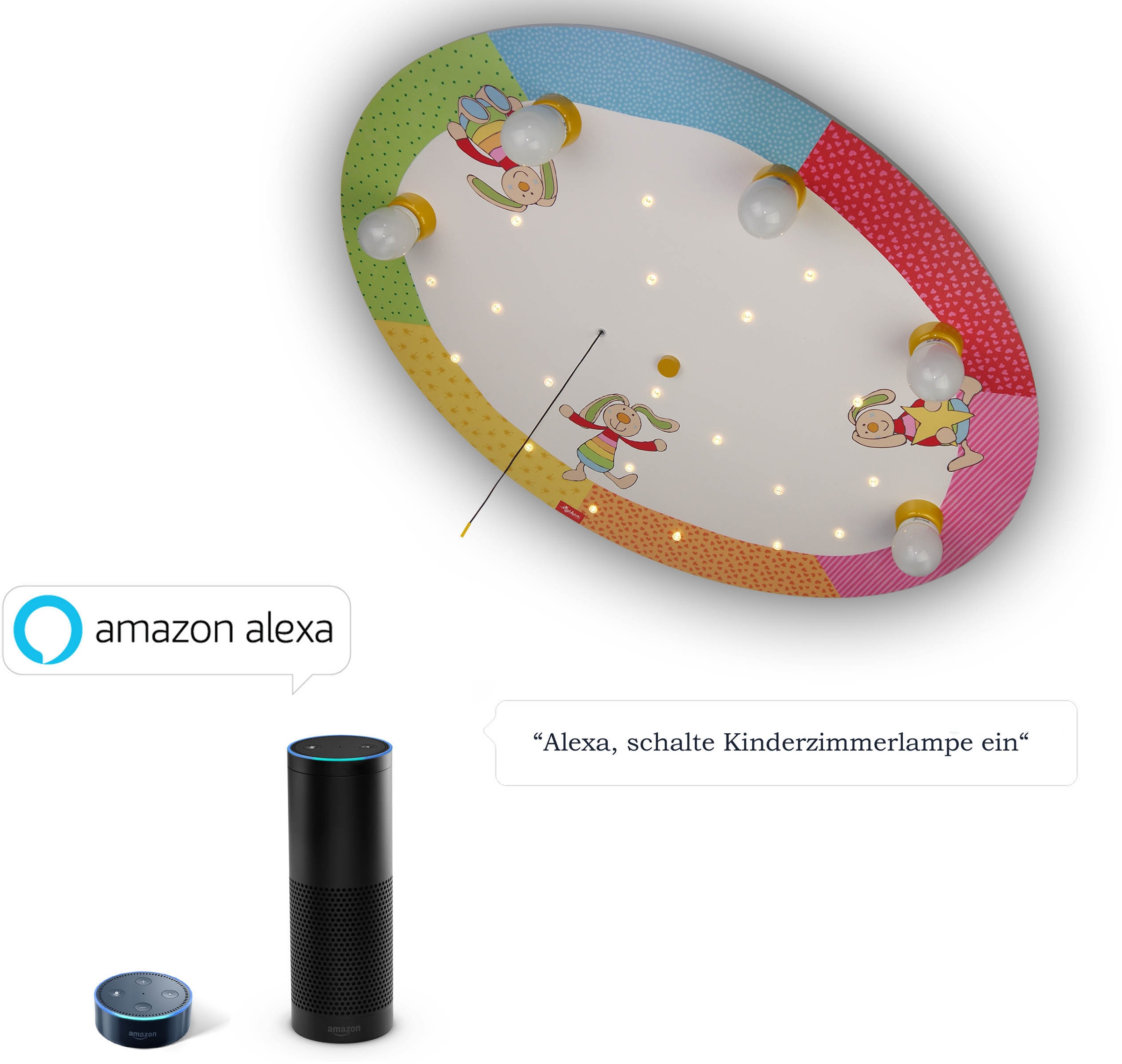 Image of niermann Deckenleuchte »Rainbow Rabbit«, E14, 1 St., Deckenleuchte Rainbow Rabbit "Amazon Alexa kompatibel" bei Ackermann Versand Schweiz