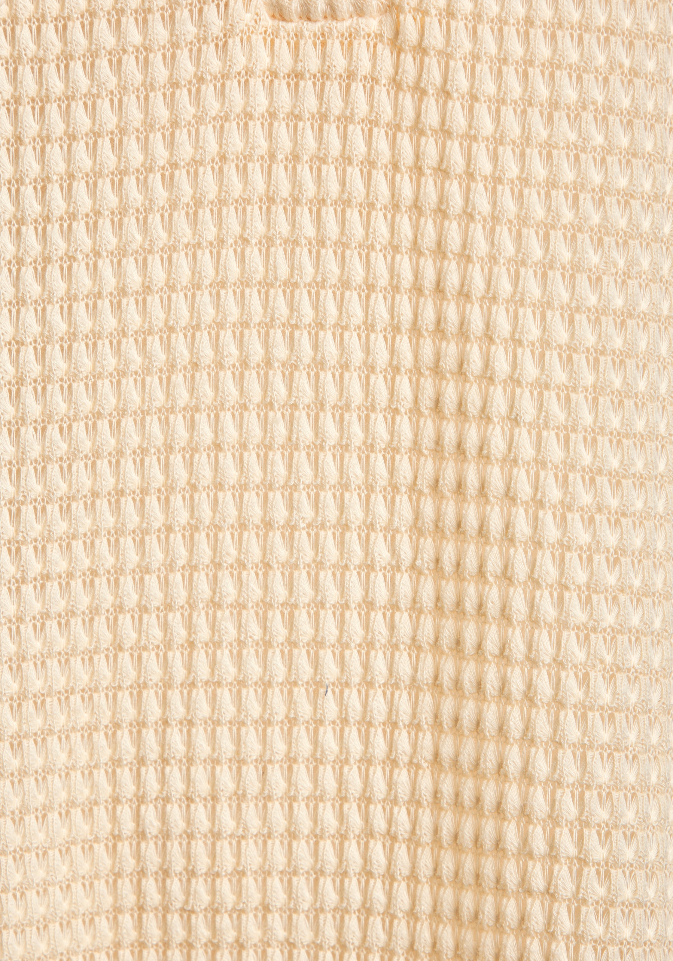 LASCANA T-shirt à capuche »aus sommerlichem Waffelstrick« hoodie d'été avec patte de boutonnage