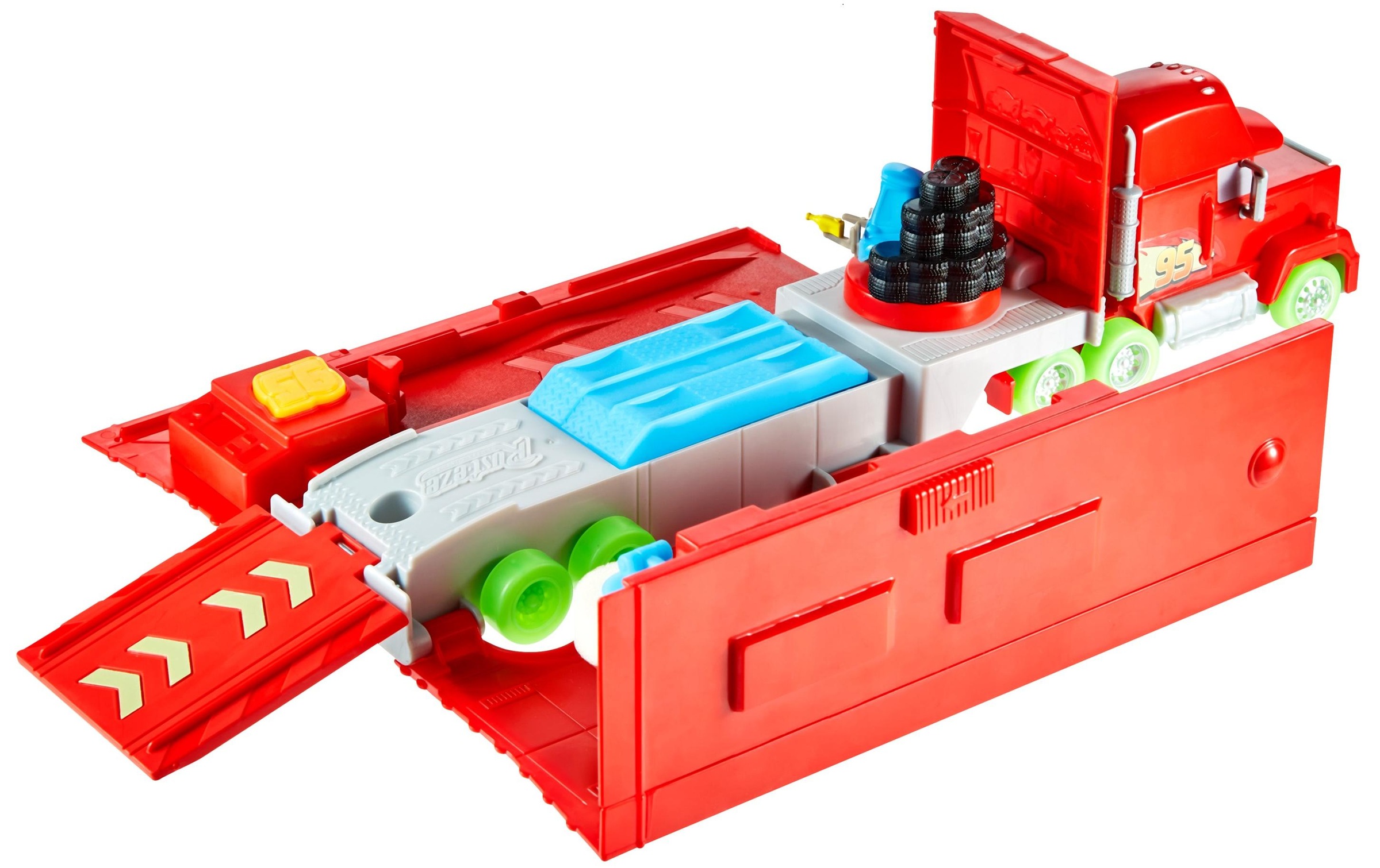 Mattel® Autorennbahn »Disney and Pixar Cars Glow Racer Mack Transporter Set«