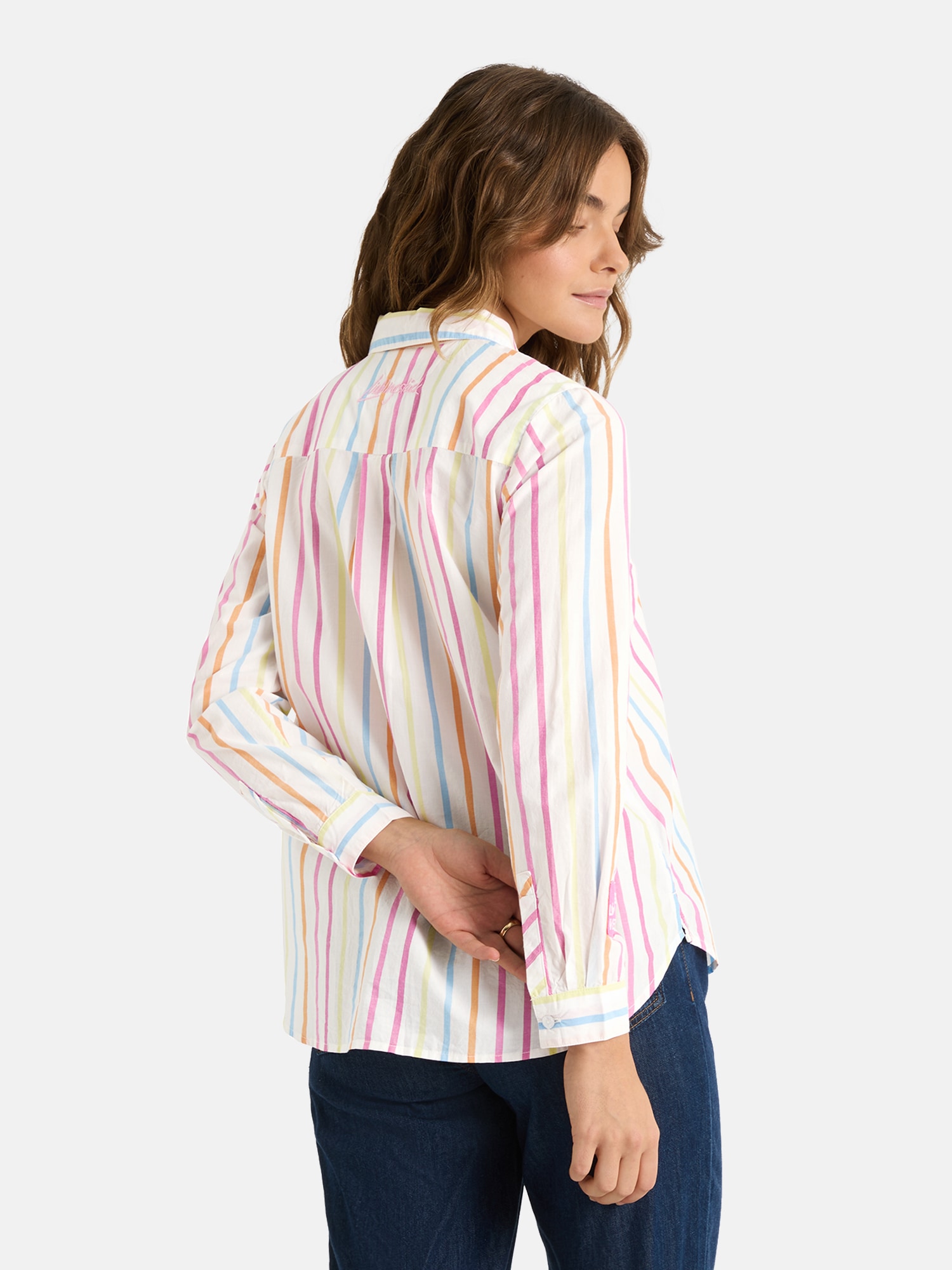 Lieblingsstück Hemdbluse »LisaL« mit gestickten Details, Seitenschlitze