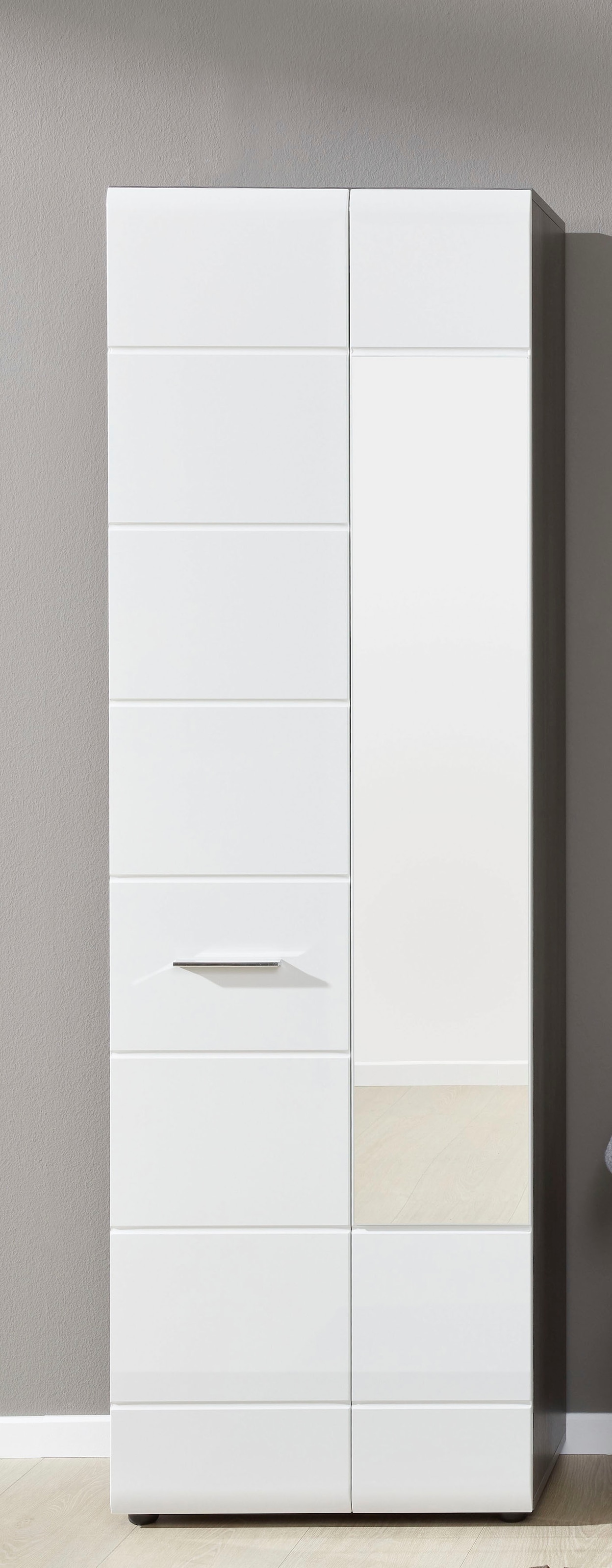 Image of Home affaire Garderobenschrank "Sovana" Garderobenschrank mit 2 Türen & Spiegel - (B/T/H) 60/36/191 cm