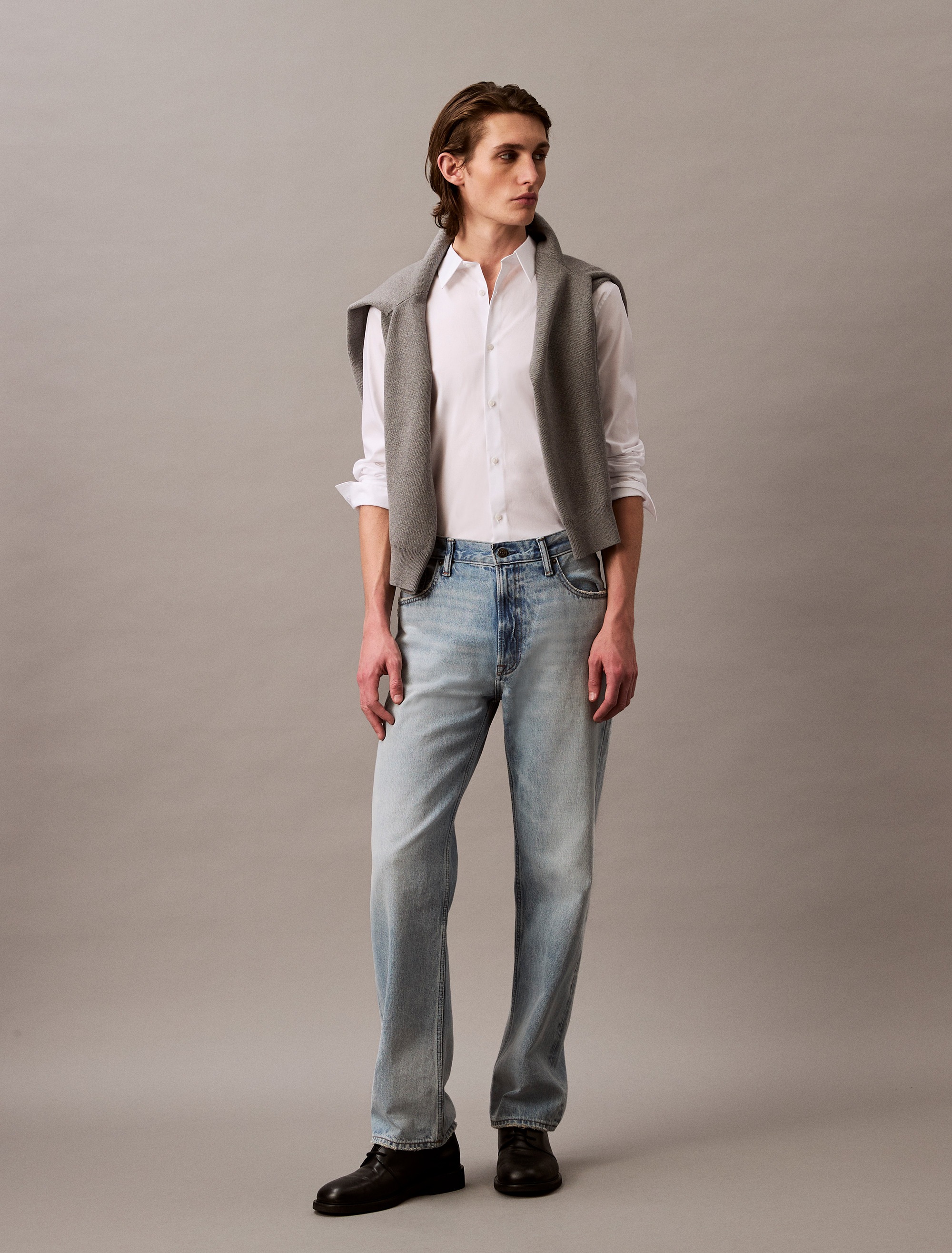 Calvin Klein Langarmhemd »LS SOLID STRETCH SLIM SHIRT«, in Unifarbe