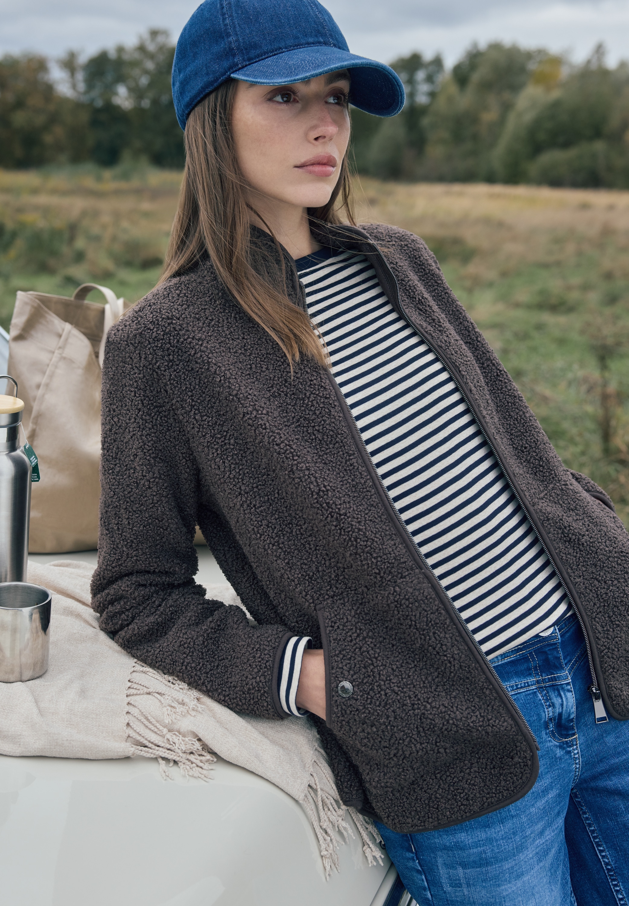 Cecil Veste sweat mit Stehkragen