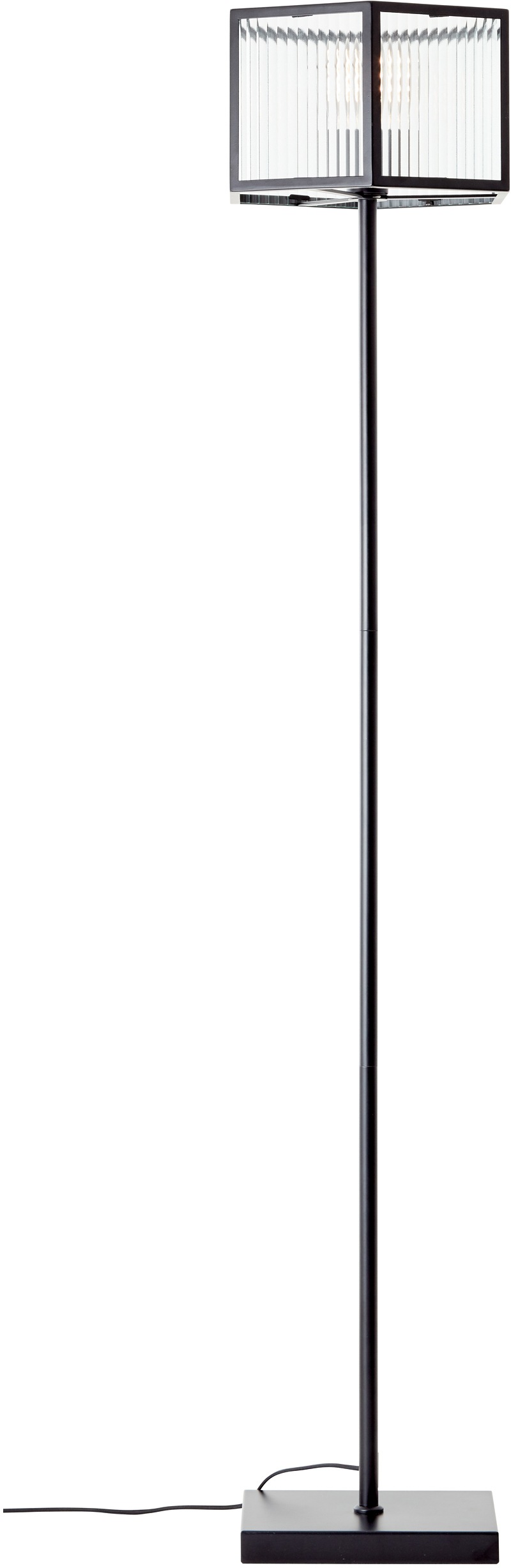 Image of Timbers Stehlampe »Chesapeake«, E27, 1 St., Stehleuchte 1 x E27, max. 40W, H 150cm, schwarz matt, mit Riffelglas bei Ackermann Versand Schweiz