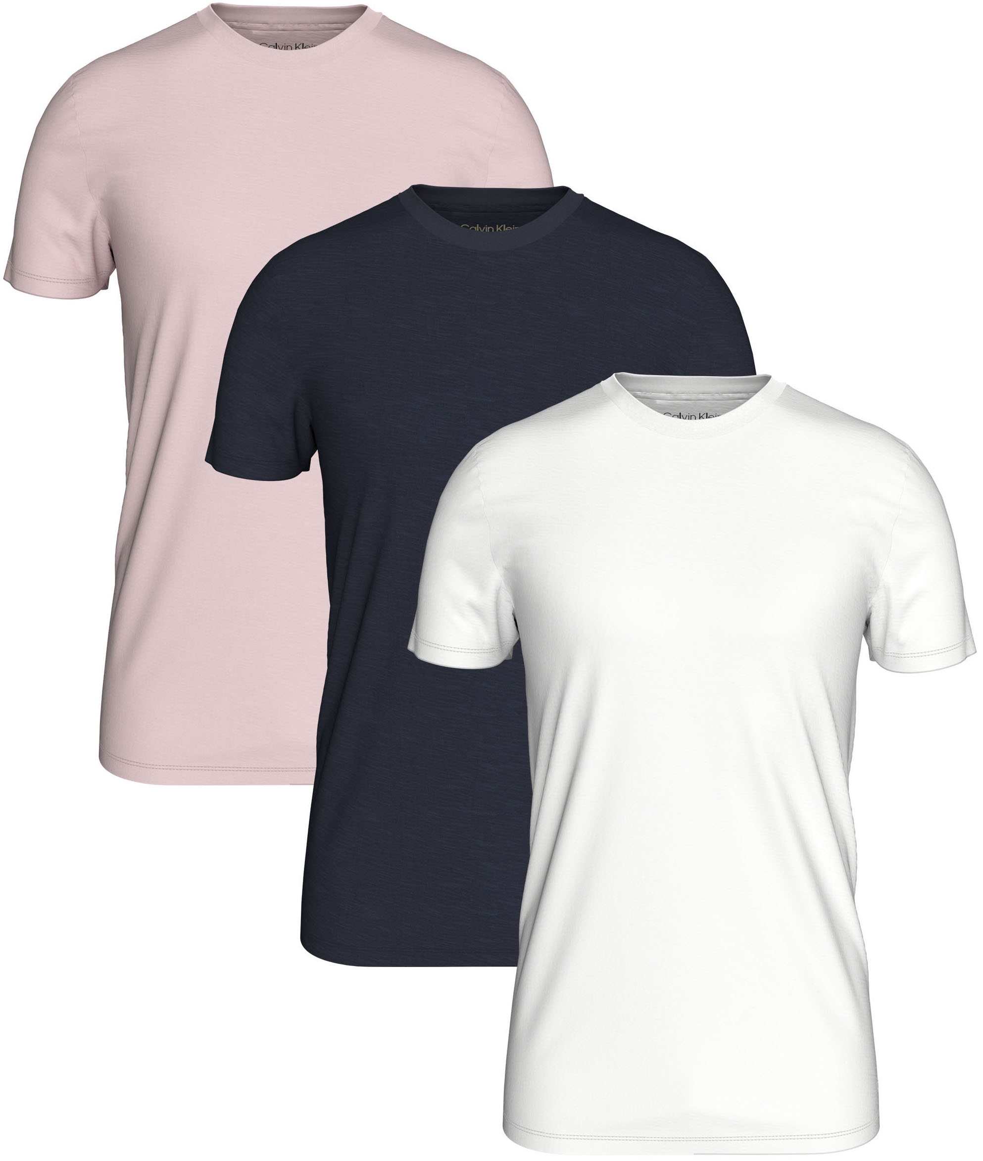 Image of Calvin Klein Underwear T-Shirt "S/S CREW NECK 3PK" Packung, 3er-Pack, 3 mit Logostickerei