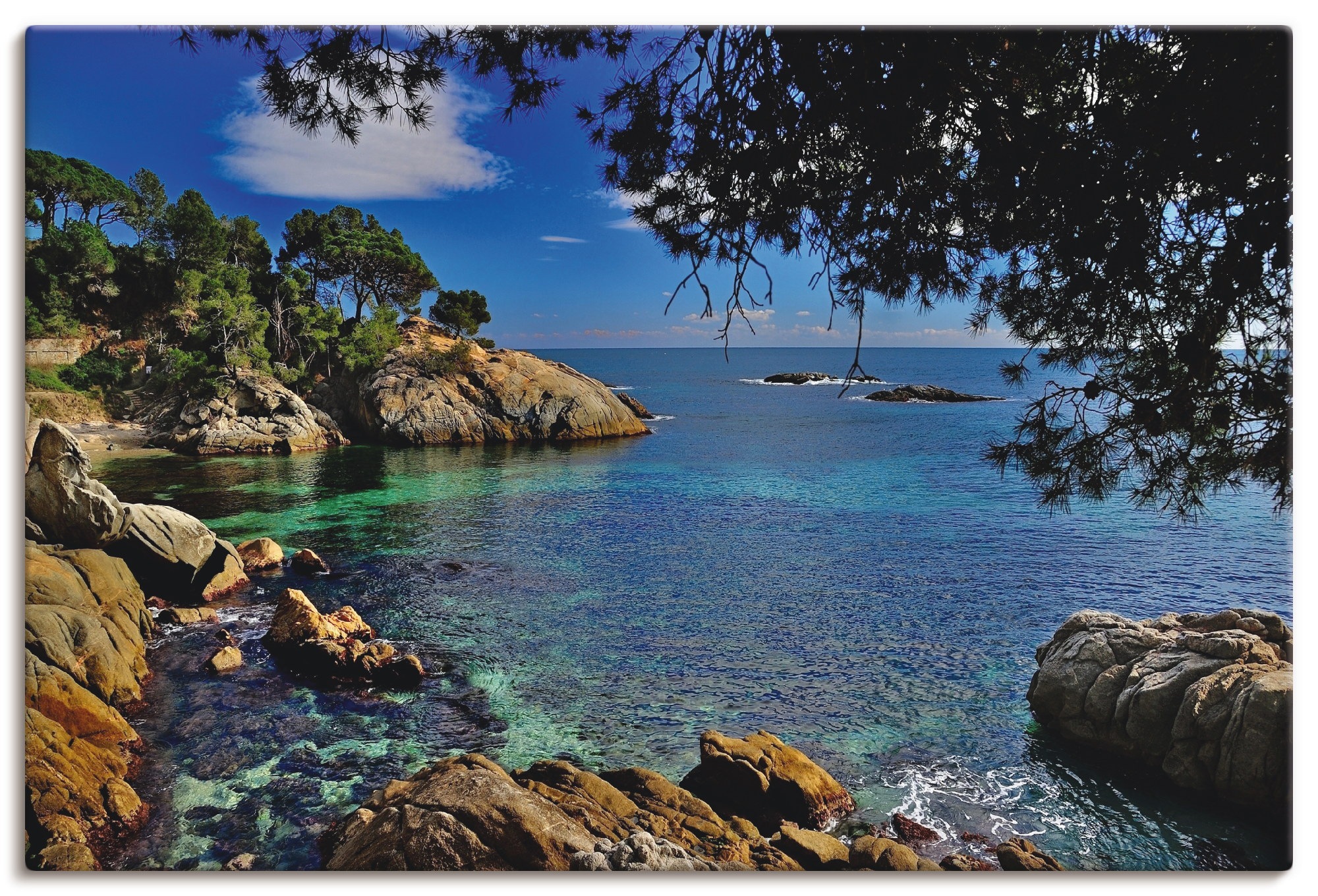 Image of Artland Wandbild »Bucht an der Costa Brava«, Küste, (1 St.), in vielen Grössen & Produktarten - Alubild / Outdoorbild für den Aussenbereich, Leinwandbild, Poster, Wandaufkleber / Wandtattoo auch für Badezimmer geeignet bei Ackermann Versand Schweiz