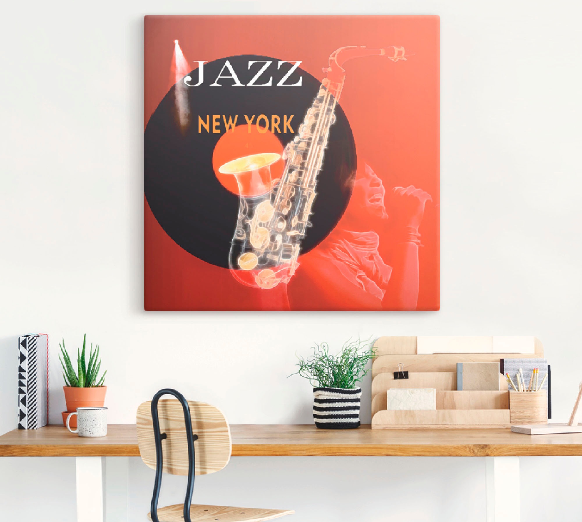 Artland Tableau sur toile »Musik abstrakte Collage« Instruments 1 cuis tlg. tendu sur cadre en bois