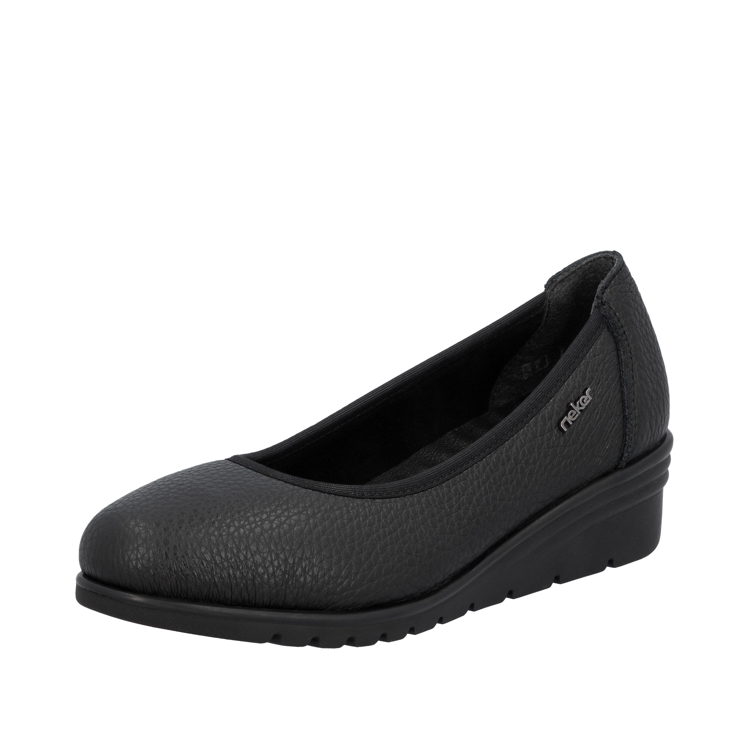 Image of Rieker Keilpumps Ballerina, Schlupfschuh, Slipper mit leichter Struktur im Obermaterial