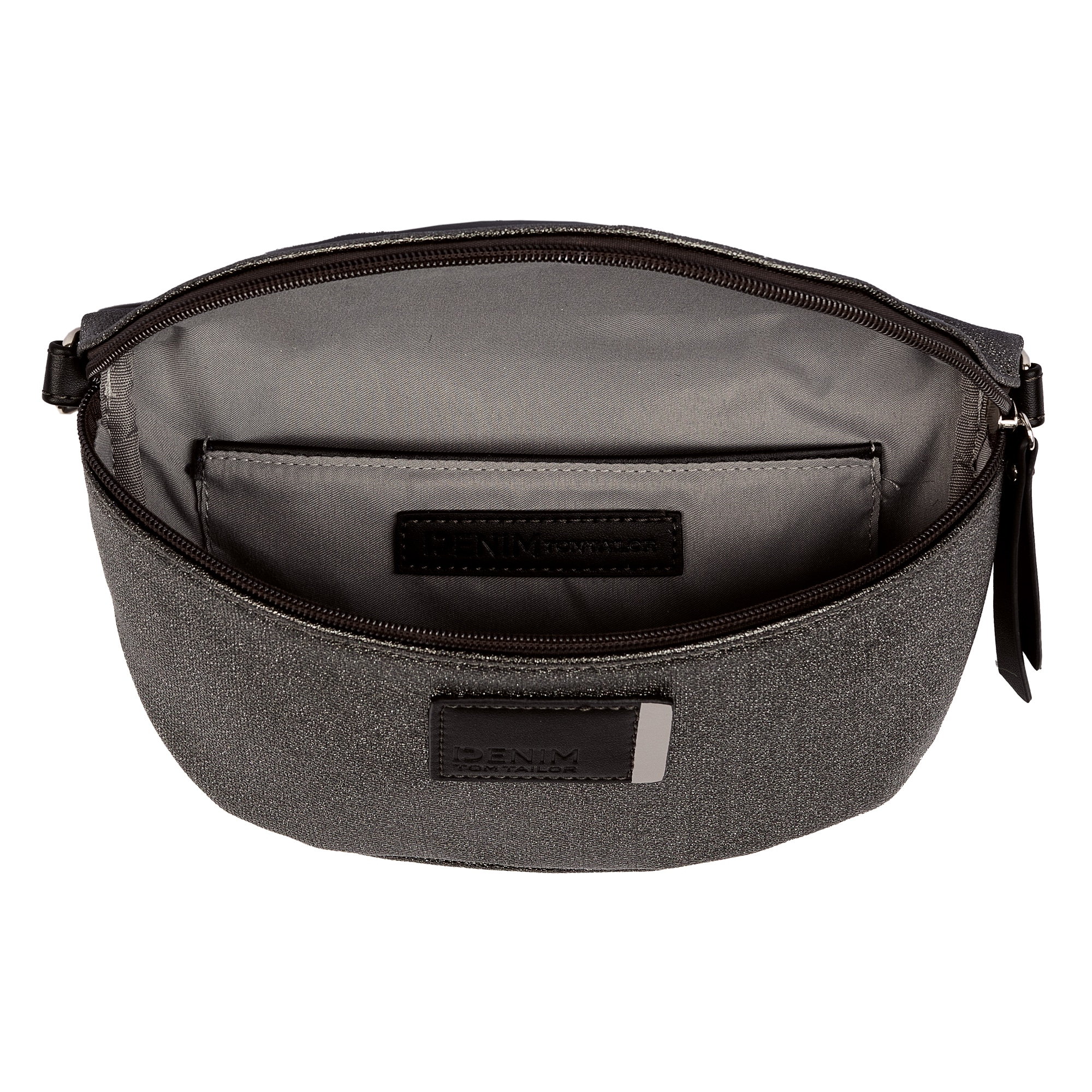 TOM TAILOR Denim Sac ventral »Rosie Canvas« look bicolore avec bandes contrastantes imprimées