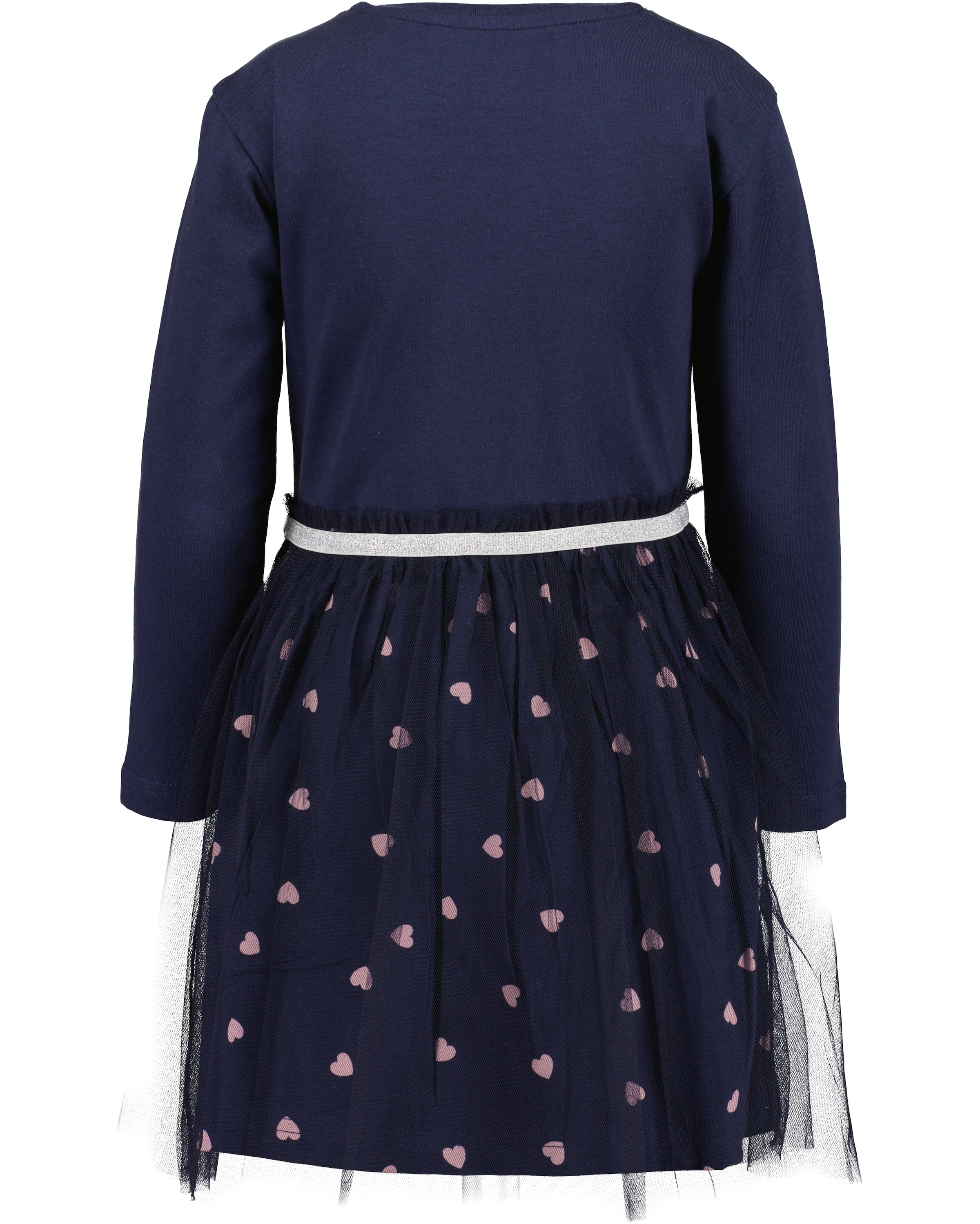 Blue Seven Robe en jersey mit tollen Herzchen-Prints und aufgesetztem Tüll-Überrock