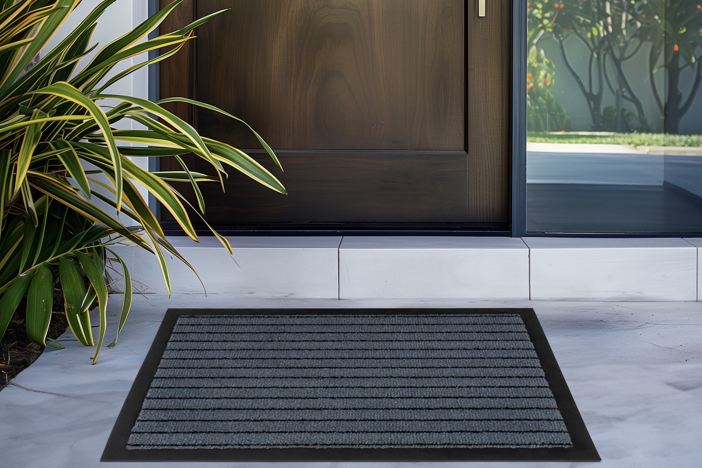 Kayoom Tapis de sol »Fine Line 225« Rectangulaire 6 mm Höhe Türmatte, Eingang, Schmutzfang, mit Streifen