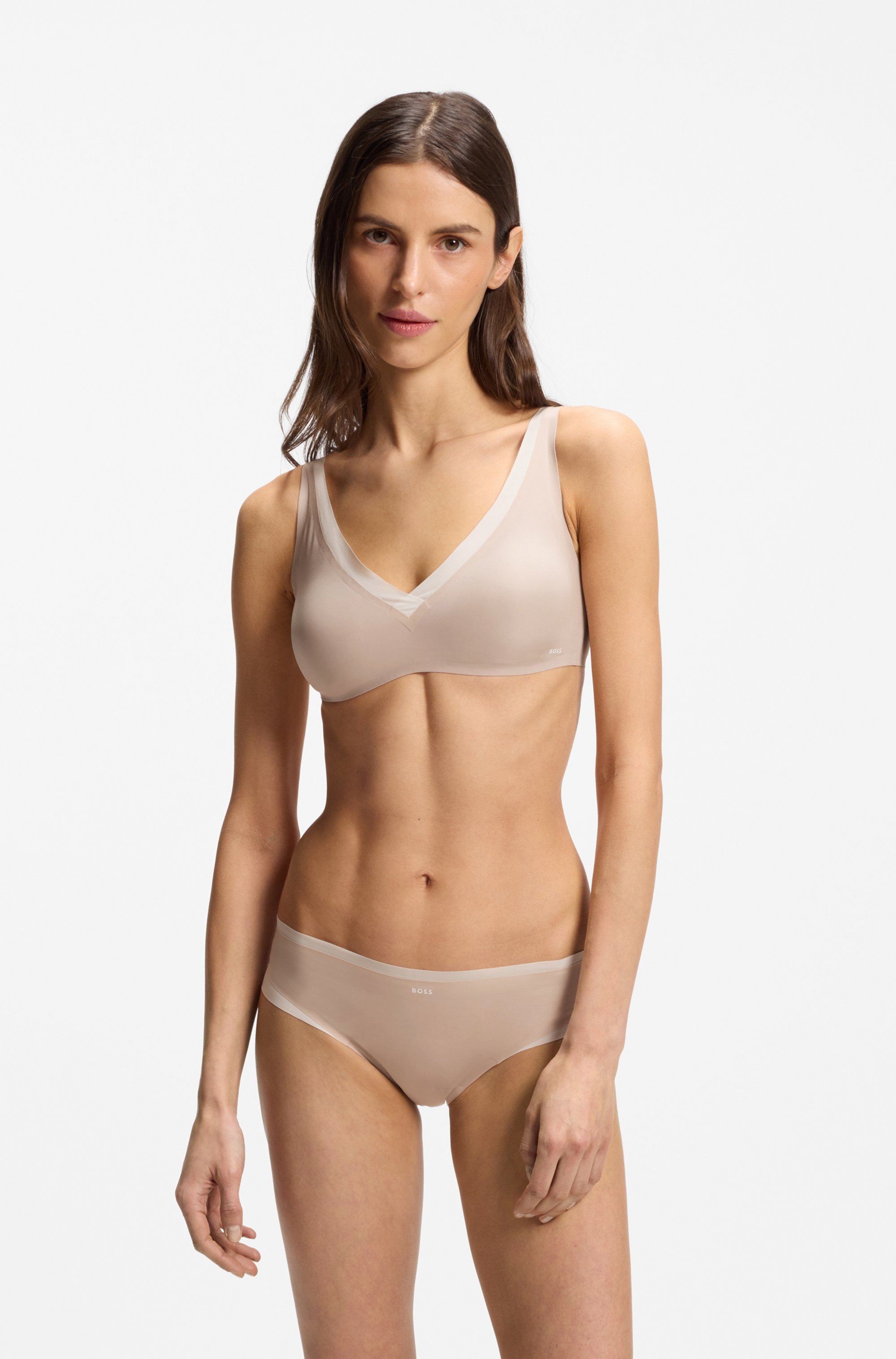 Image of BOSS Bügelloser BH "UNLINED B.MIRAGE" Zweifarbig, mit verstellbaren Trägern