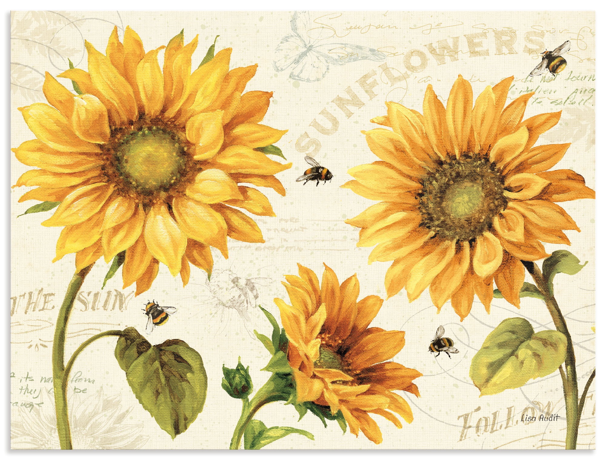 Image of Artland Wandbild "Under the Sun III" Blumenbilder 1 Stk. tlg. als Alubild, Leinwandbild, Poster, Wandaufkleber in verschied. Grössen