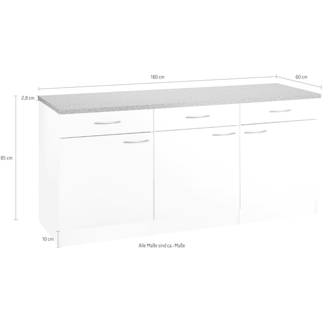 wiho Küchen Unterschrank »Kiel«, 180 cm breit bequem kaufen