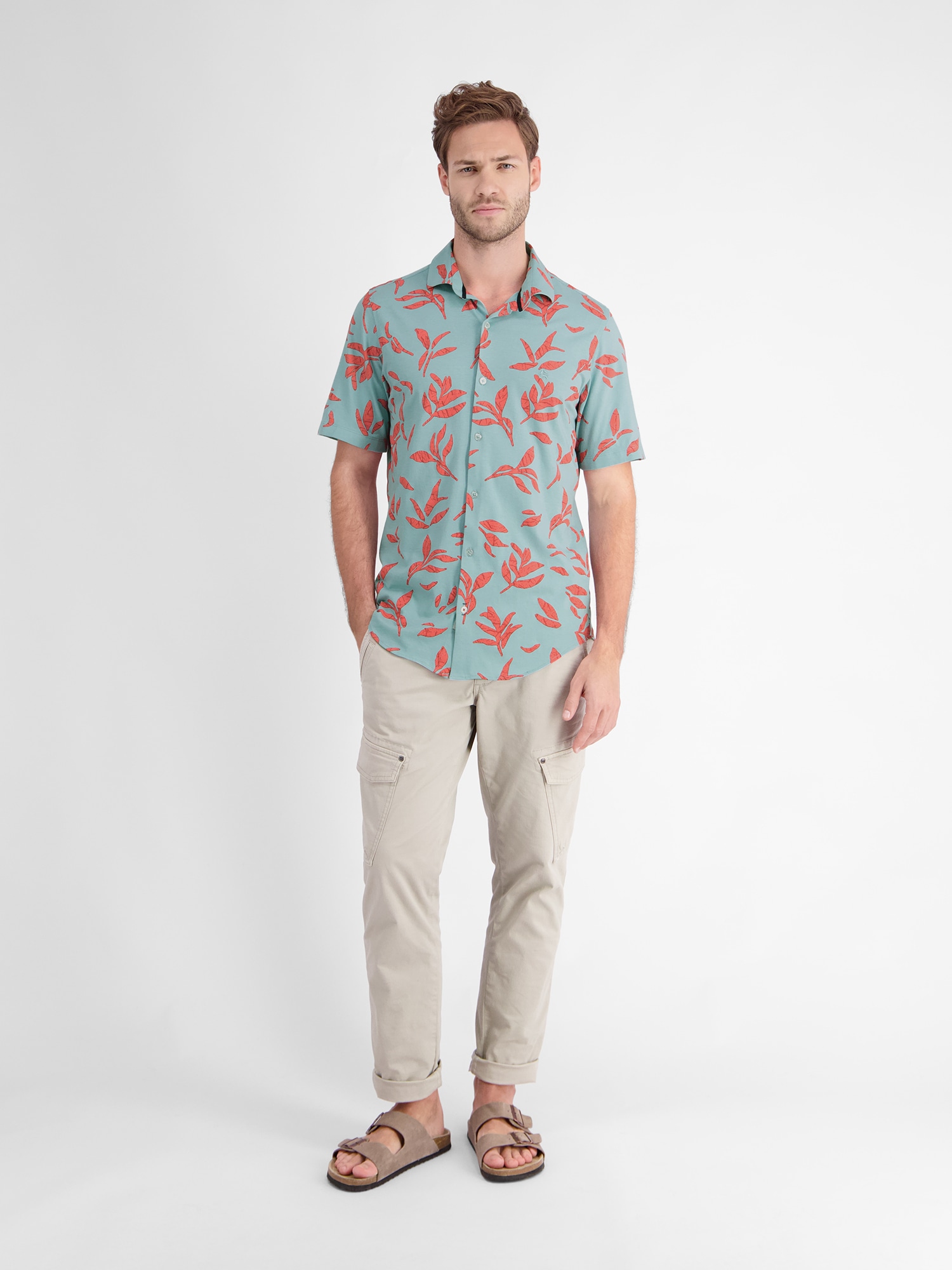 LERROS Kurzarmhemd »Kurzarmhemd mit floralem Print«