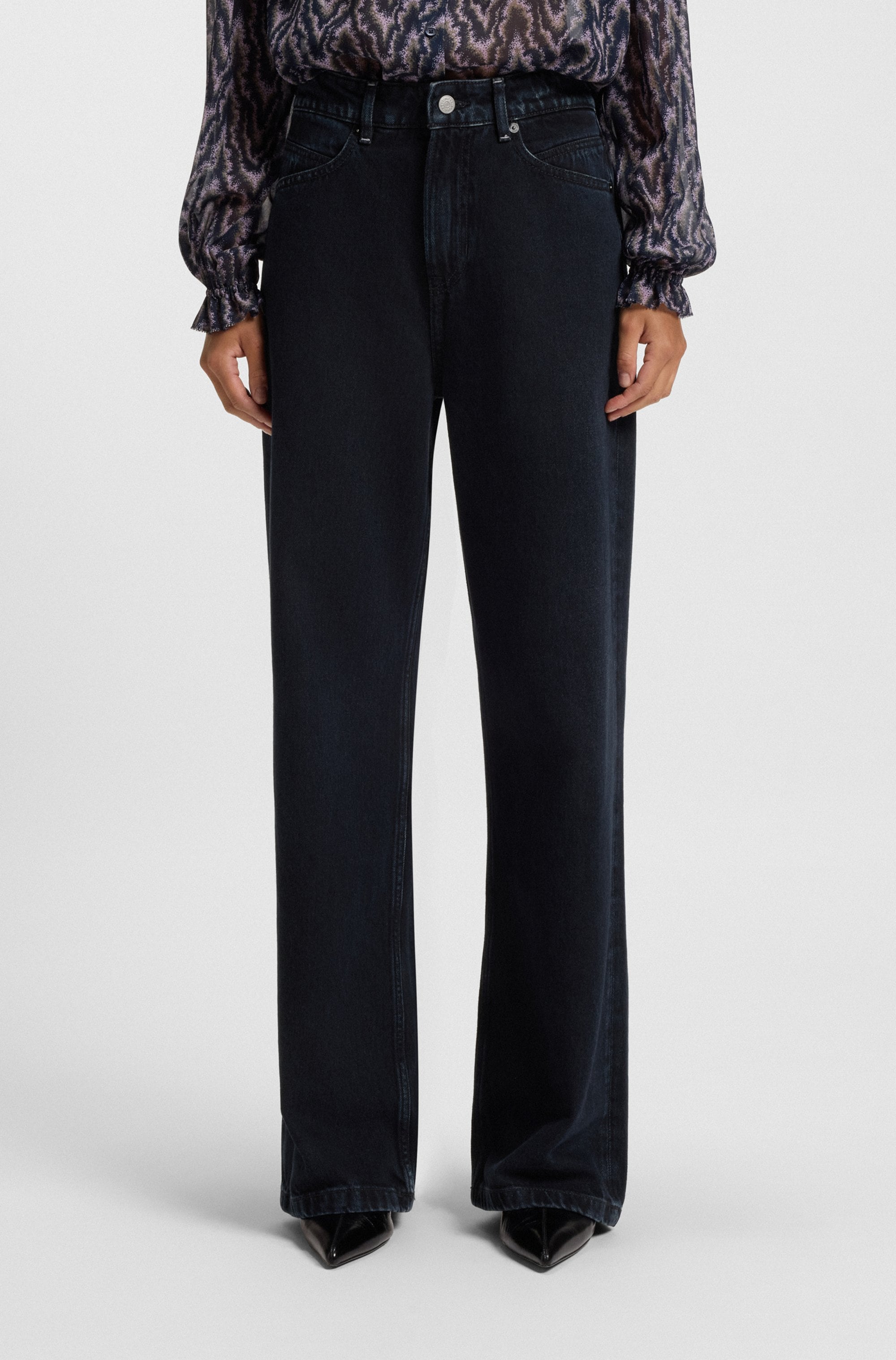 Image of BOSS ORANGE High-waist-Jeans "Marlene High Rise Premium Damenmode" Wide Leg
