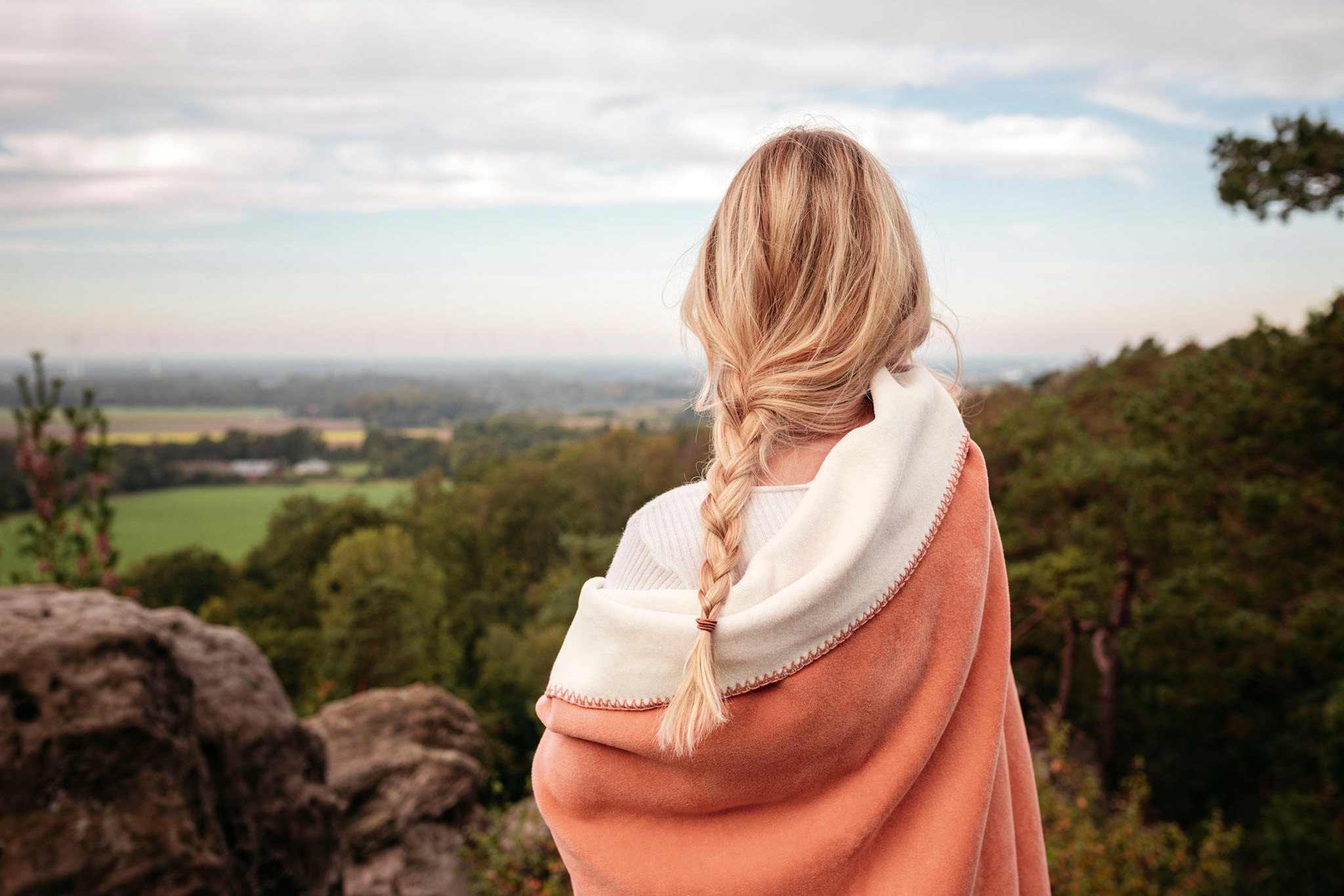 Biederlack Wohndecke »Wohndecke Doubleface mit geketteltem Zierstich« Made in Germany