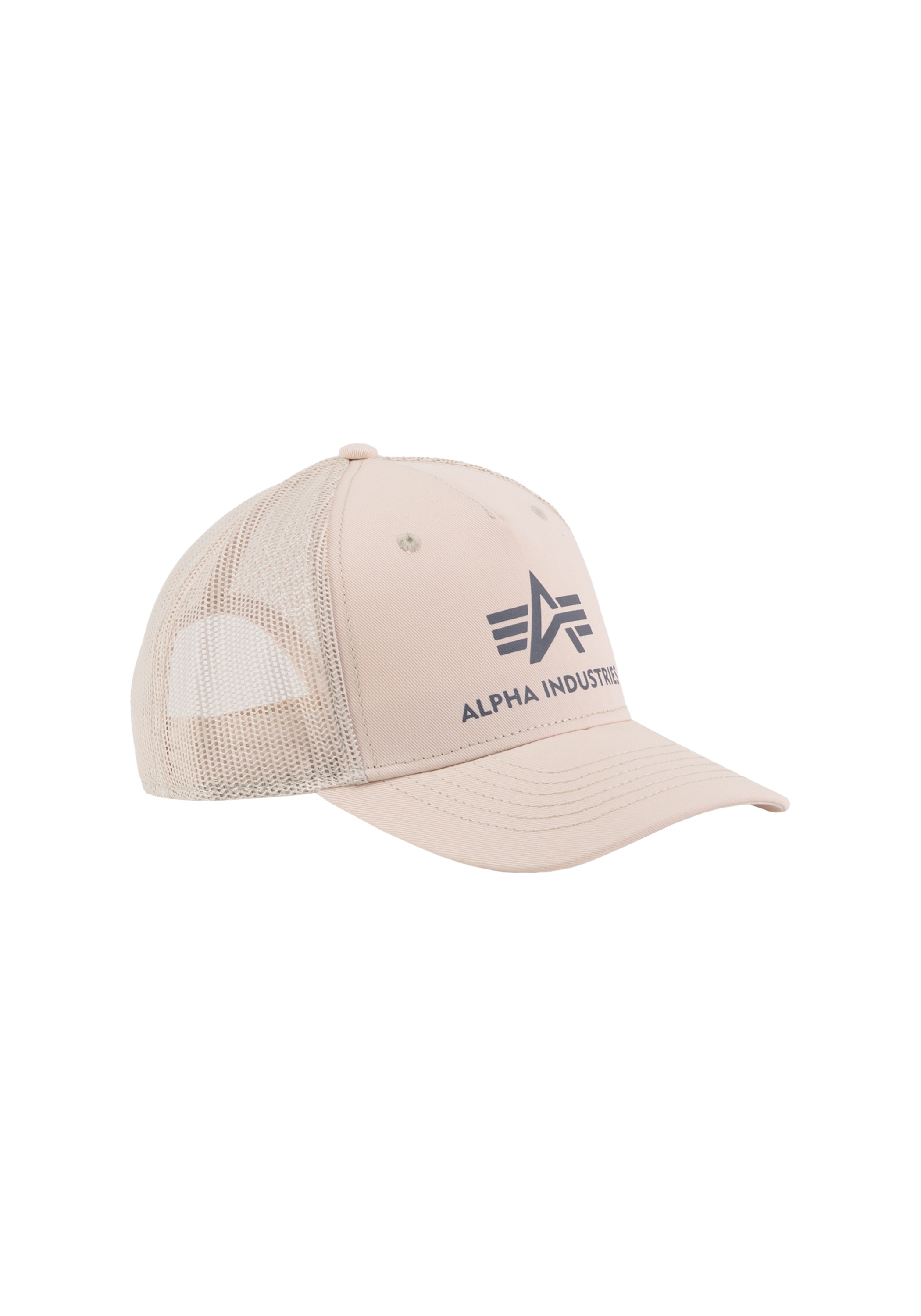 Alpha Industries, Unisex, »Basic Trucker Cap«, jet stream weiß, onesize, Cotton Twill Stoff