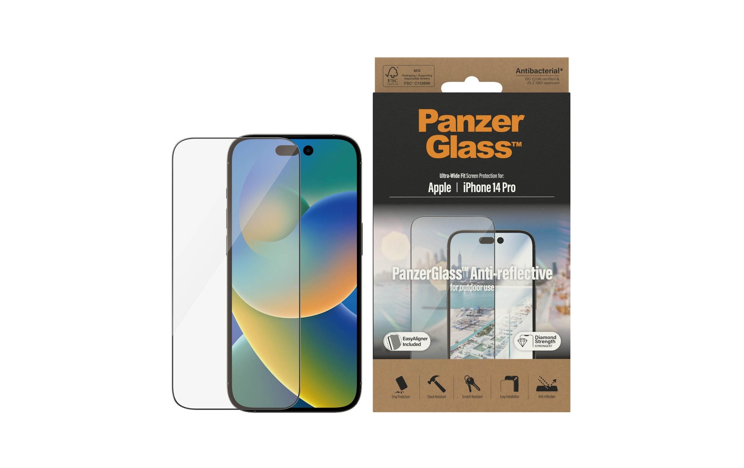 PanzerGlass Verre de protection d'écran »Ultra« für iPhone 14 Pro 1 cuis tlg.