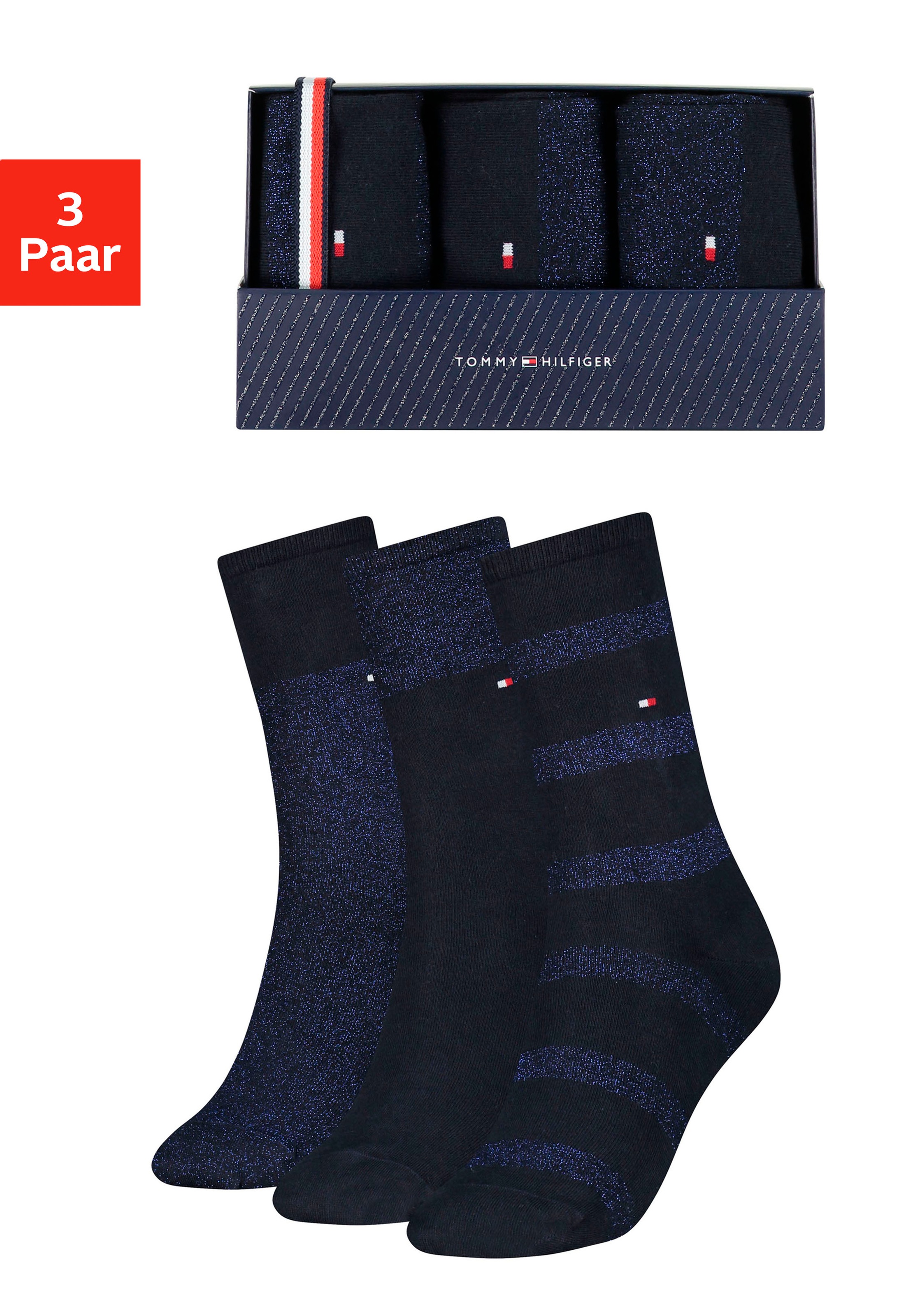 Image of Tommy Hilfiger Socken, (Box), mit glitzernden Fäden bei Ackermann Versand Schweiz