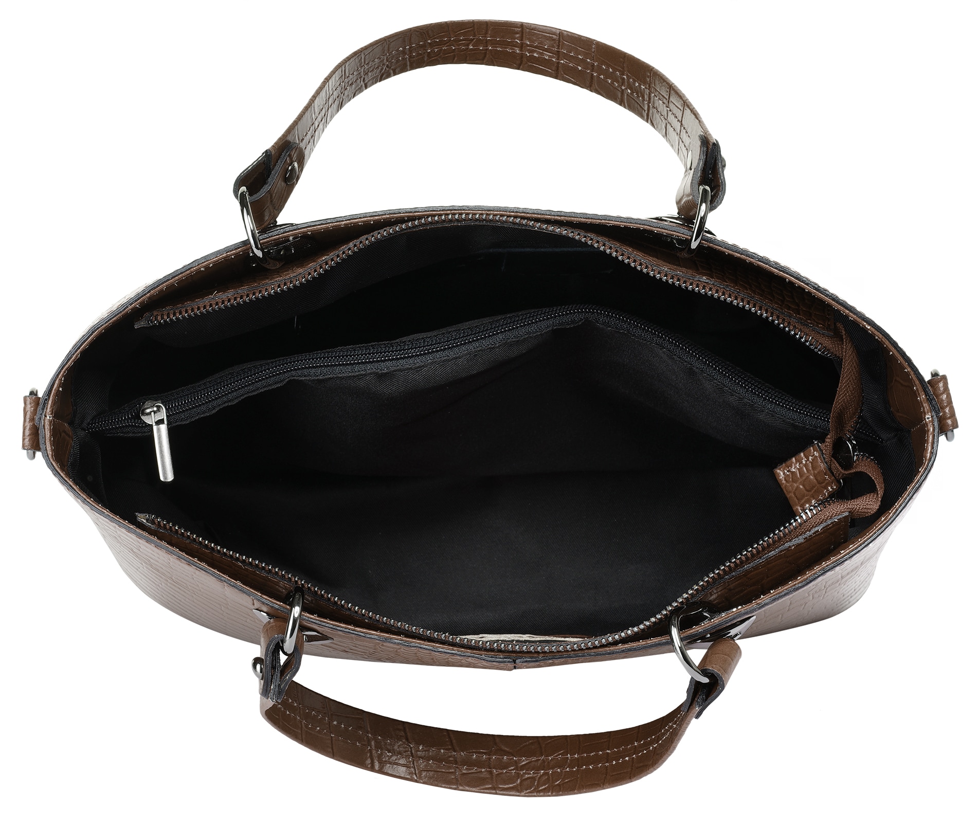 Cluty Henkeltasche, echt Leder, Made in Italy