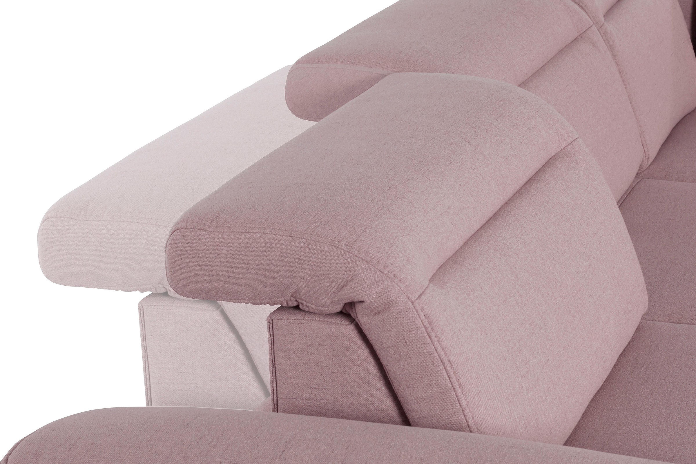 sit&more Ecksofa »Percy L-Form«, 12 cm Fusshöhe, Sitztiefenverstellung, wahlweise in 2 Fussfarben