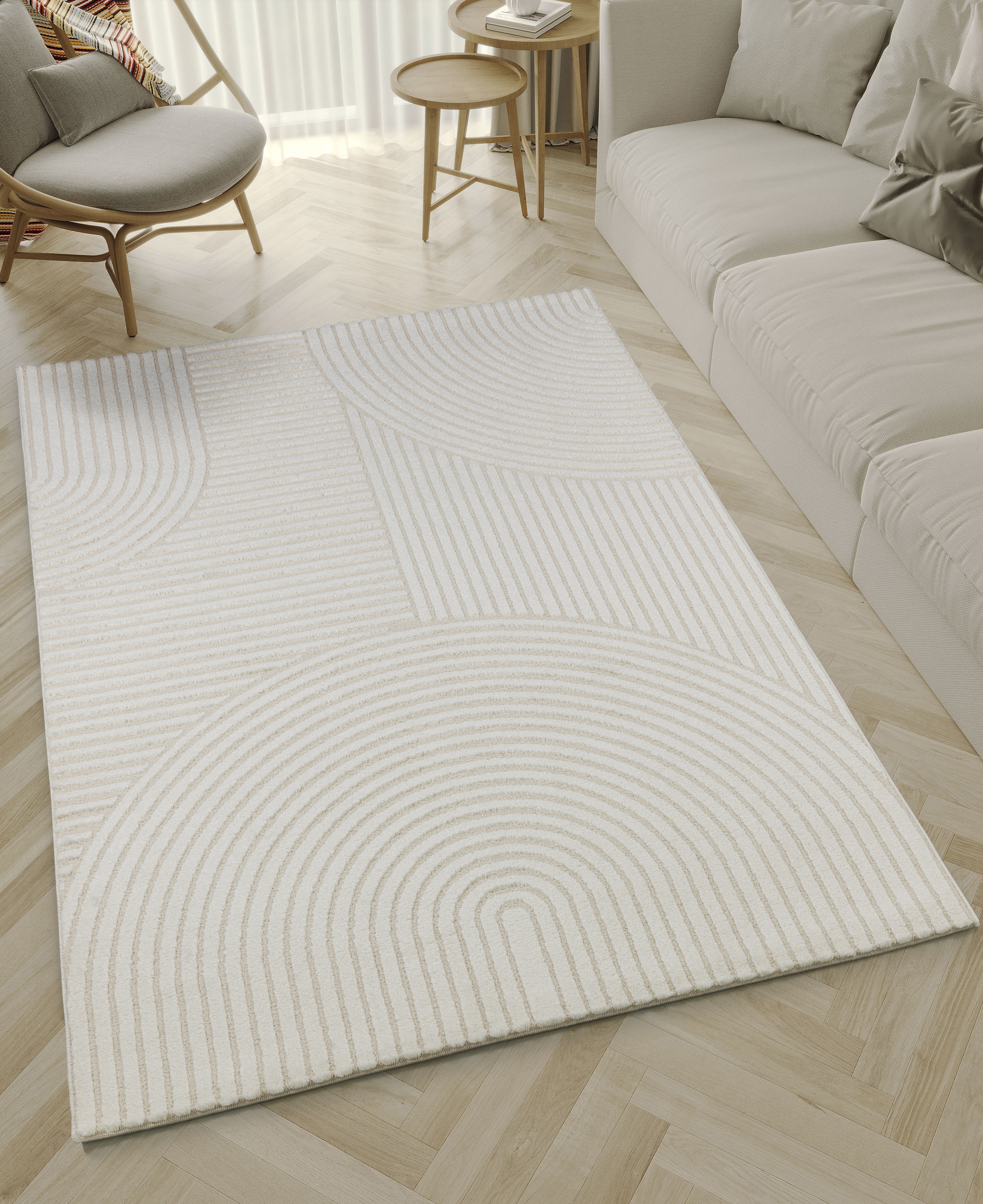 Image of the carpet Teppich "Everest Hoch-Tief-Struktur" rechteckig 14 mm Höhe Wohnzimmer Teppich, hohe Flordichte, 3D-Effekt, weiche Oberfläche