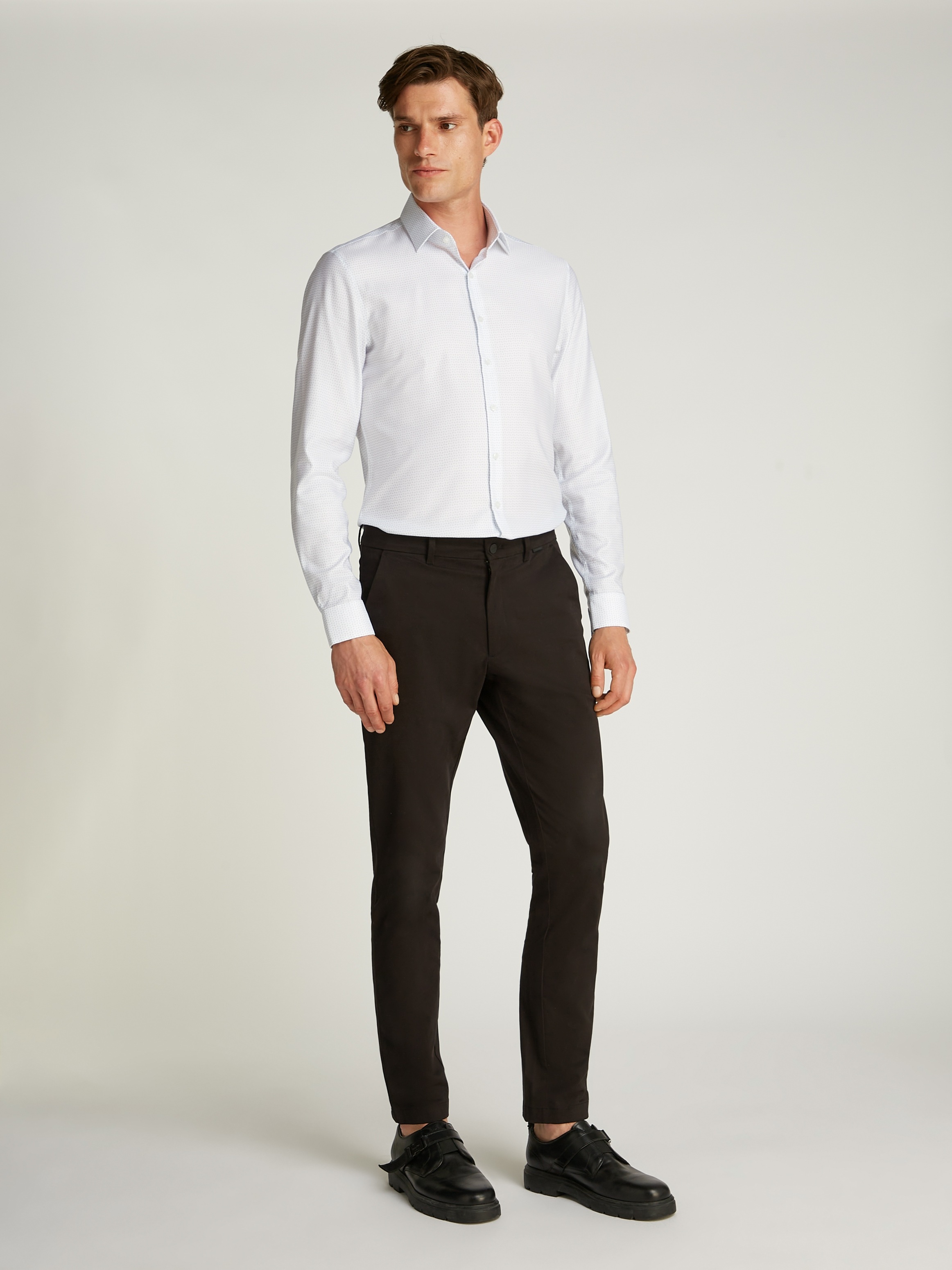 Calvin Klein Chinohose »SATEEN STRETCH SLIM CHINO«, mit Logopatch