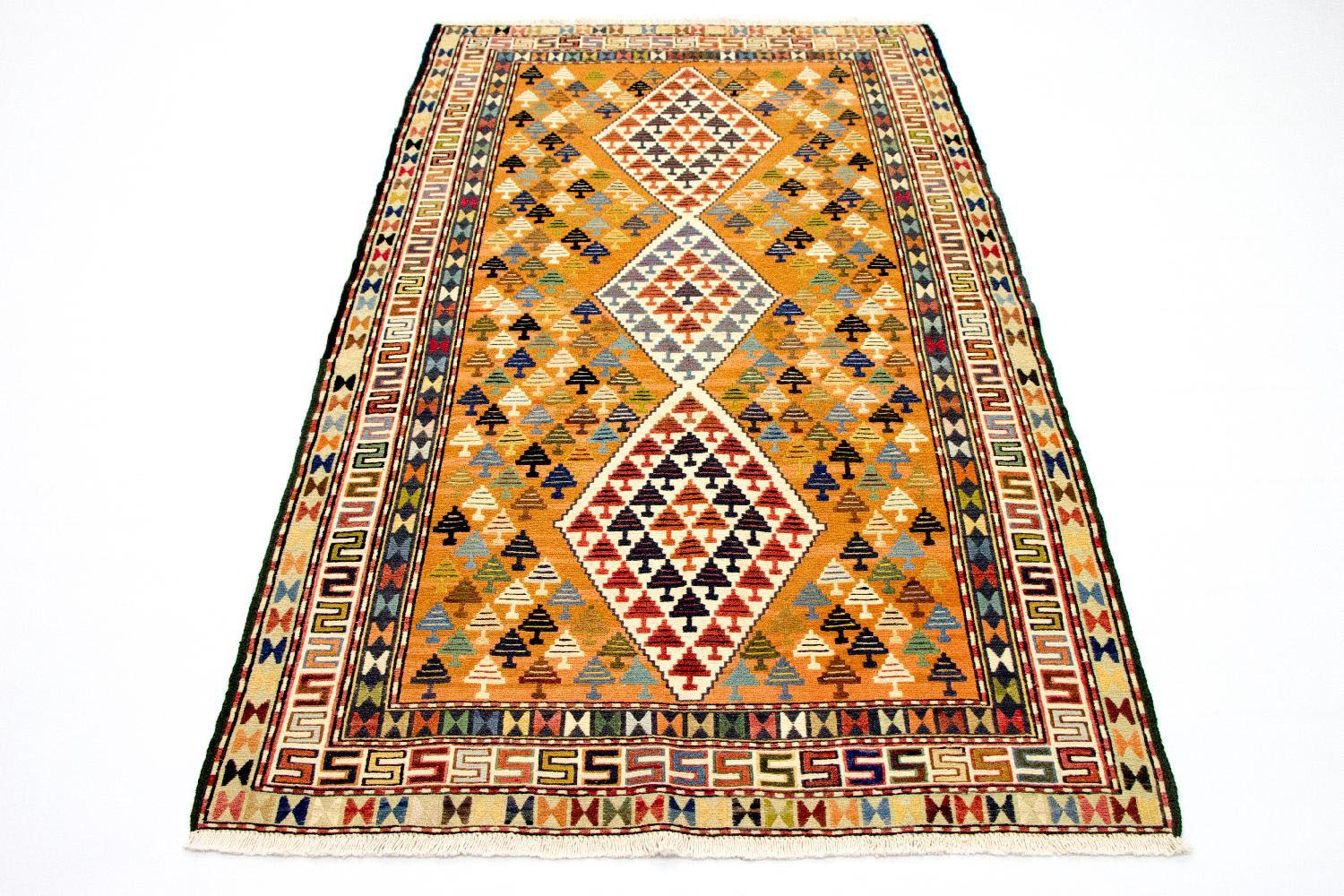 Image of morgenland Teppich »Kelim Seide Teppich handgewebt gelb«, rechteckig, 6 mm Höhe bei Ackermann Versand Schweiz