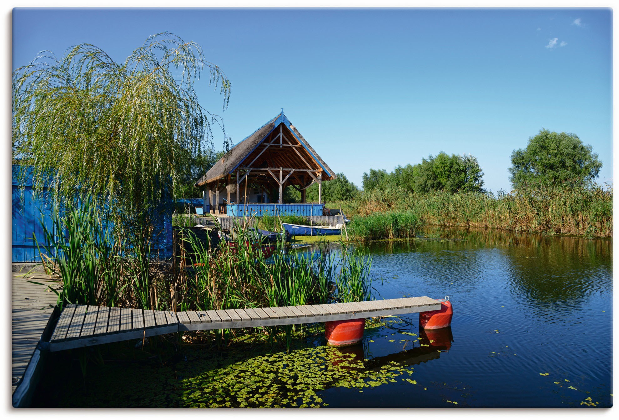 Image of Artland Wandbild »Donaukanal, Dunavatu de Jos, Dobrudscha«, Gewässer, (1 St.), in vielen Grössen & Produktarten - Alubild / Outdoorbild für den Aussenbereich, Leinwandbild, Poster, Wandaufkleber / Wandtattoo auch für Badezimmer geeignet bei Ackermann Vers