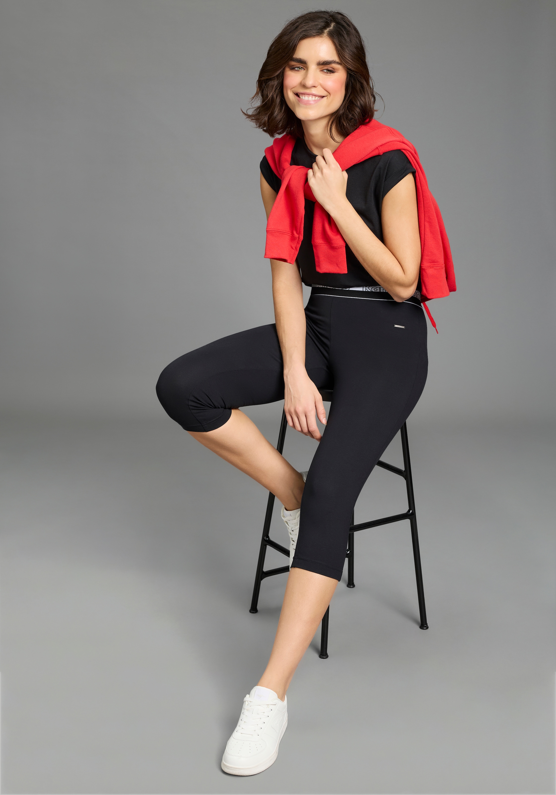 KangaROOS 3/4-Leggings  Jerseyhose in 3/4-Länge, körpernahe Passform, mit Gummizug am Bund