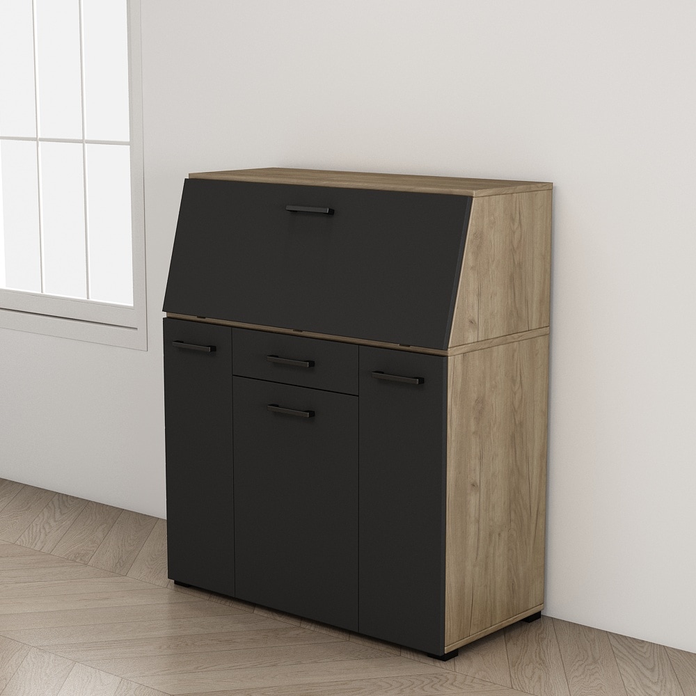 GOODproduct Secrétaire »Moid, Home-Office-Schreibtisch,« viele Stauraummöglichkeiten, kompaktes & modernes Design, B. 88,5 cm
