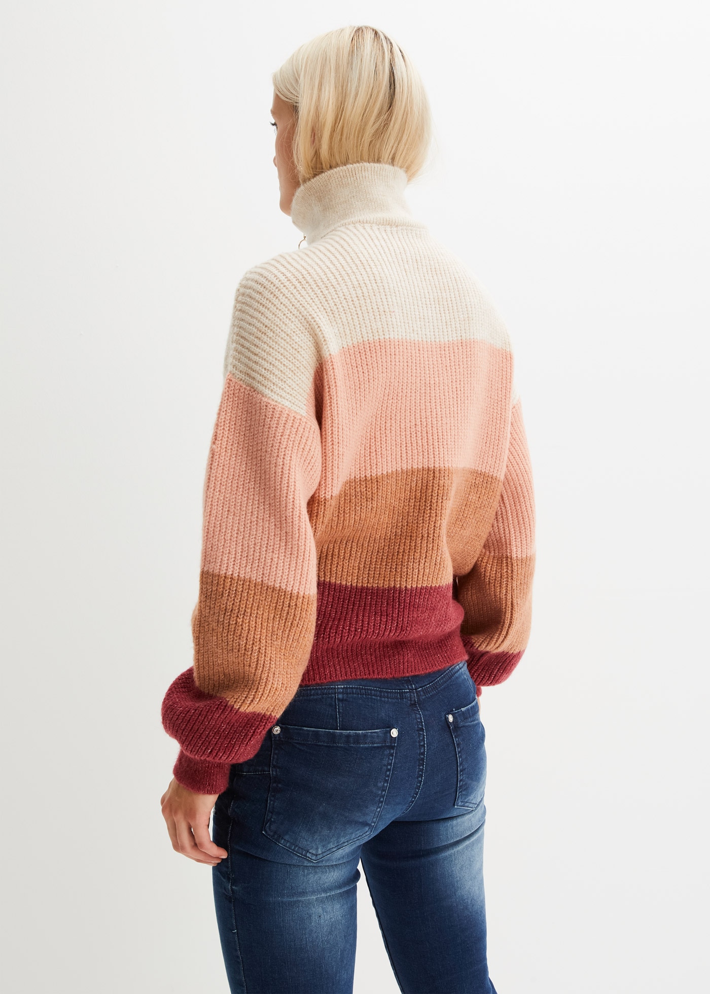 bonprix Troyer aus Polyacryl und Polyester, mit Umlegekragen, Oversize Passform