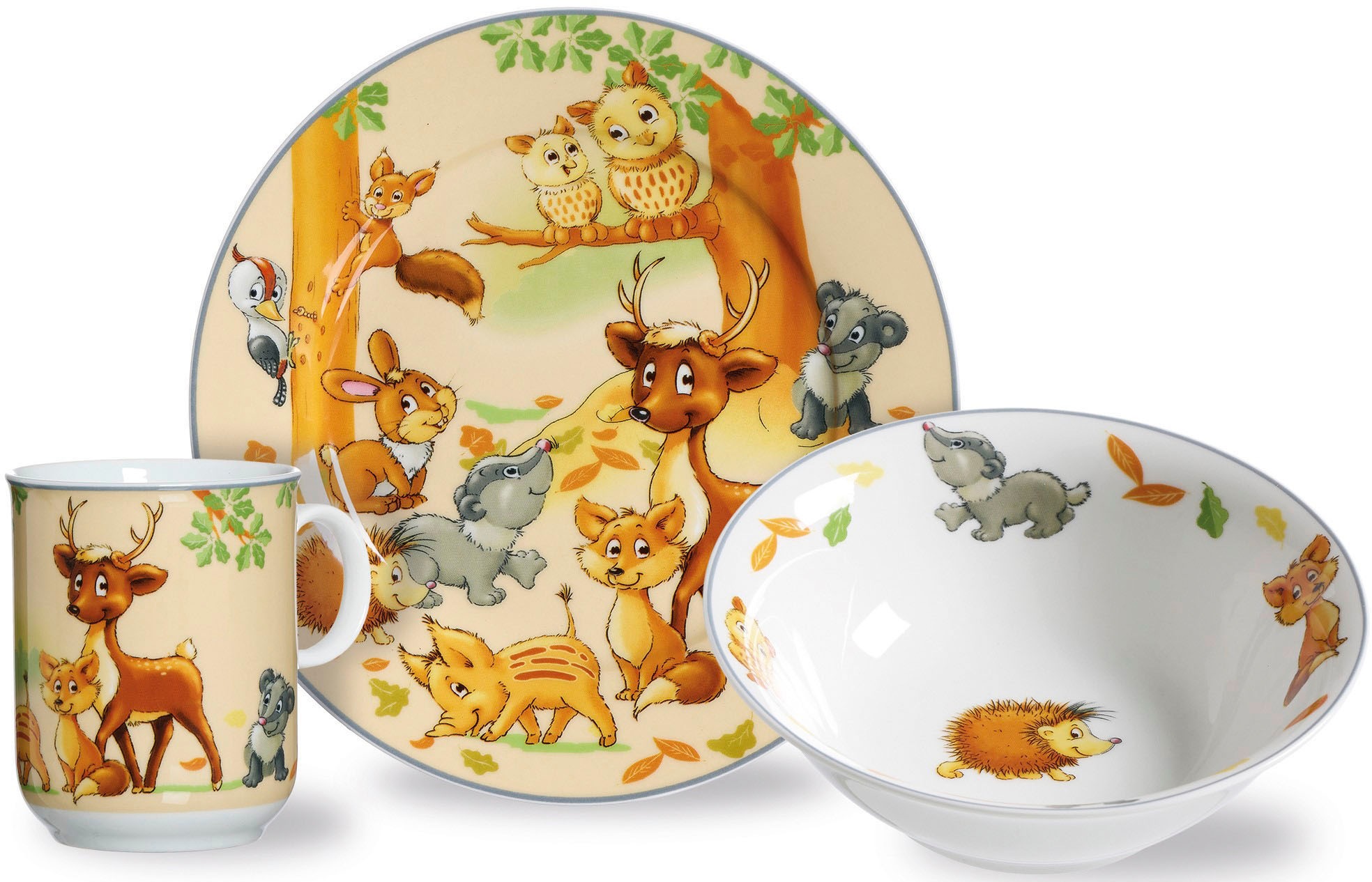 Image of Ritzenhoff & Breker Kindergeschirr-Set "Waldtiere" in dekorativer Geschenkverpackung