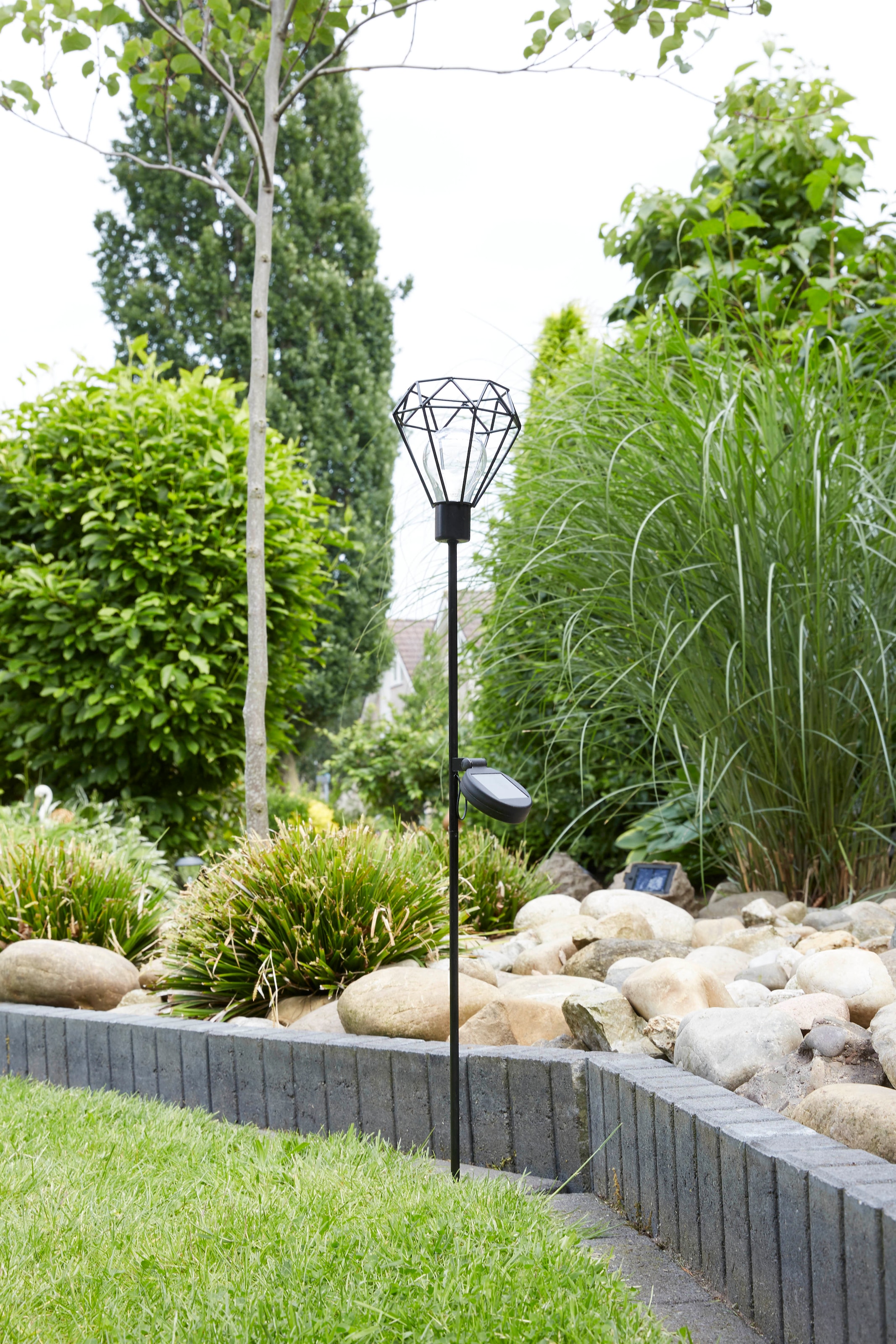 LUXFORM Lampe de jardin »Solar-Erdspiess-Gartenlampe - Diamond - 2 Stück« Module LED 2 cuis ornement décoratif de jardin