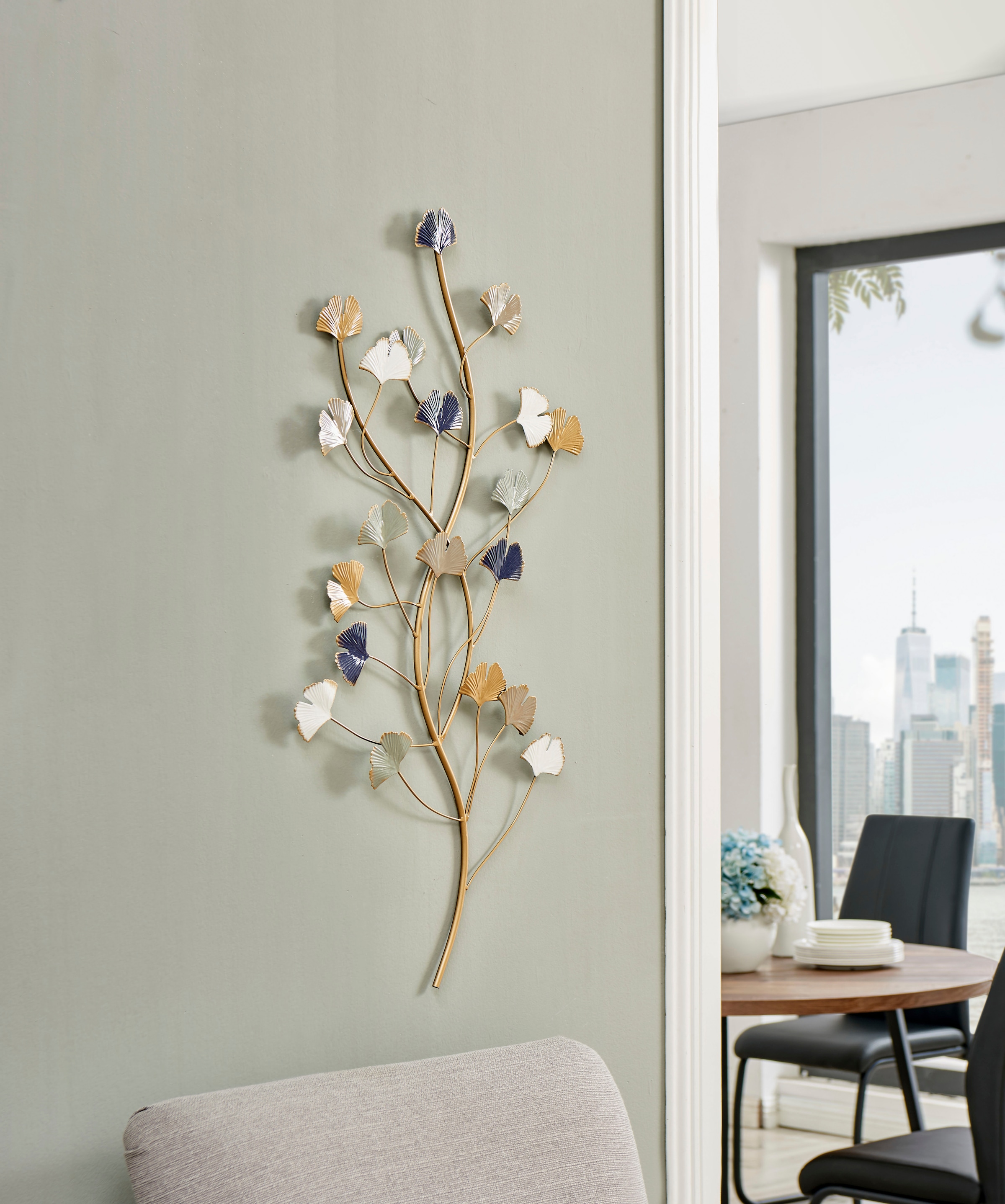 GOODproduct Wanddekoobjekt »Gingko« Wanddeko, aus Metall