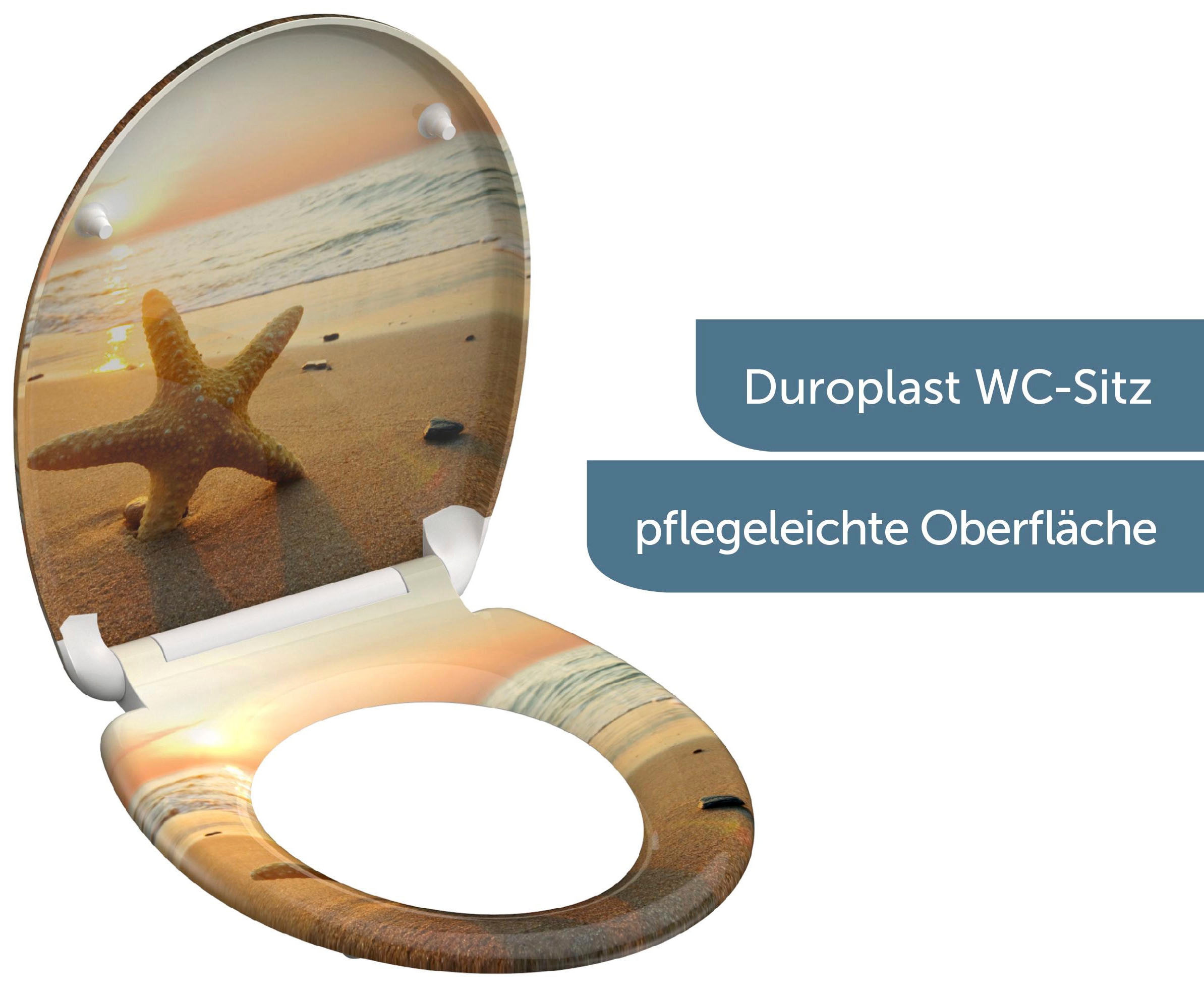 Schütte WC-Sitz »Star« Duroplast, mit Absenkautomatik und Schnellverschluss