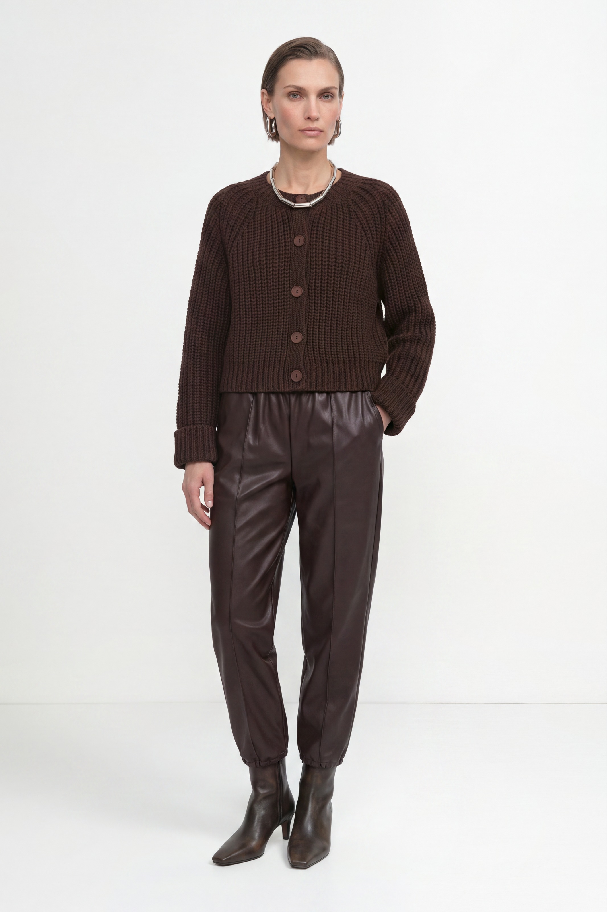 RICHROYAL Strickjacke mit Alpaka, Regular fit mit Rundhalsausschnitt