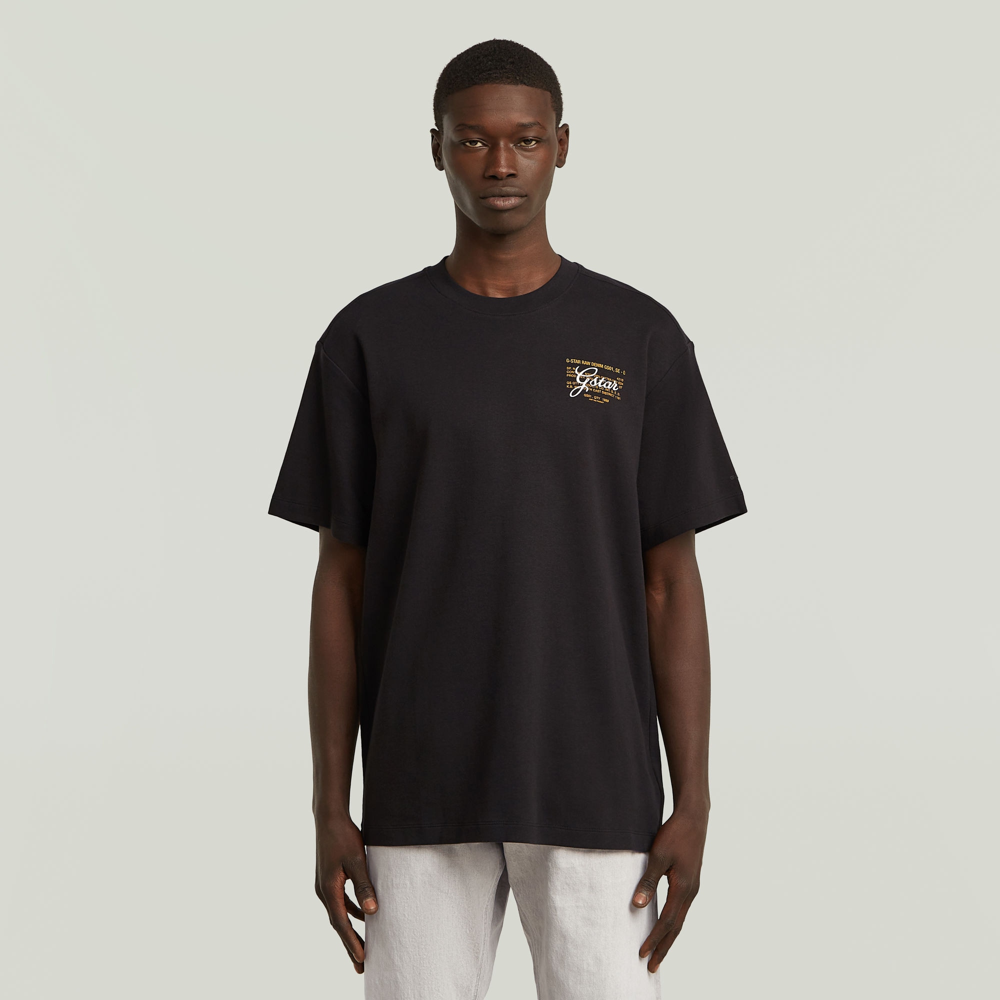 Image of G-STAR T-Shirt "Script" mit kleinem Print auf der Brust, Regular Fit