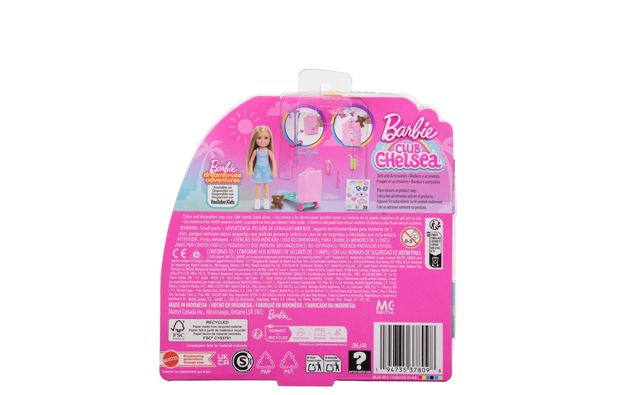 Barbie Anziehpuppe »Barbie Reise Abenteuer Chelsea«