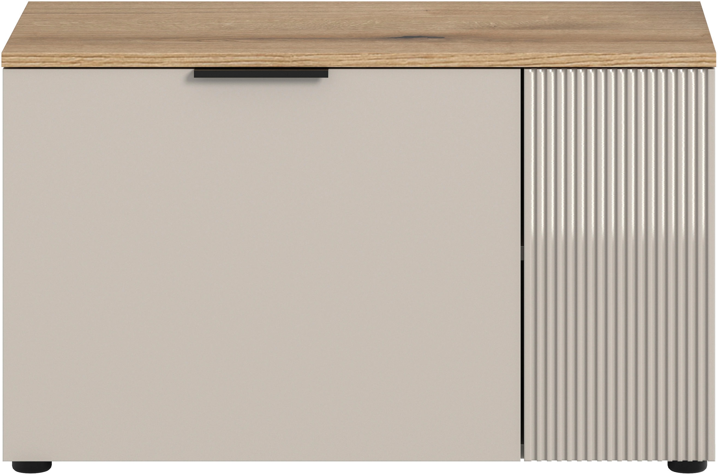 INOSIGN Sitzbank »EDIL, Breite 80cm, 2 Türen, 4 Fächer« moderne Farbkombination, Platz für ca. 6 Paar Schuhe, 1 Stk. tlg. Garderobenbank, Bank, Flurbank, Schuhbank, Dielenbank