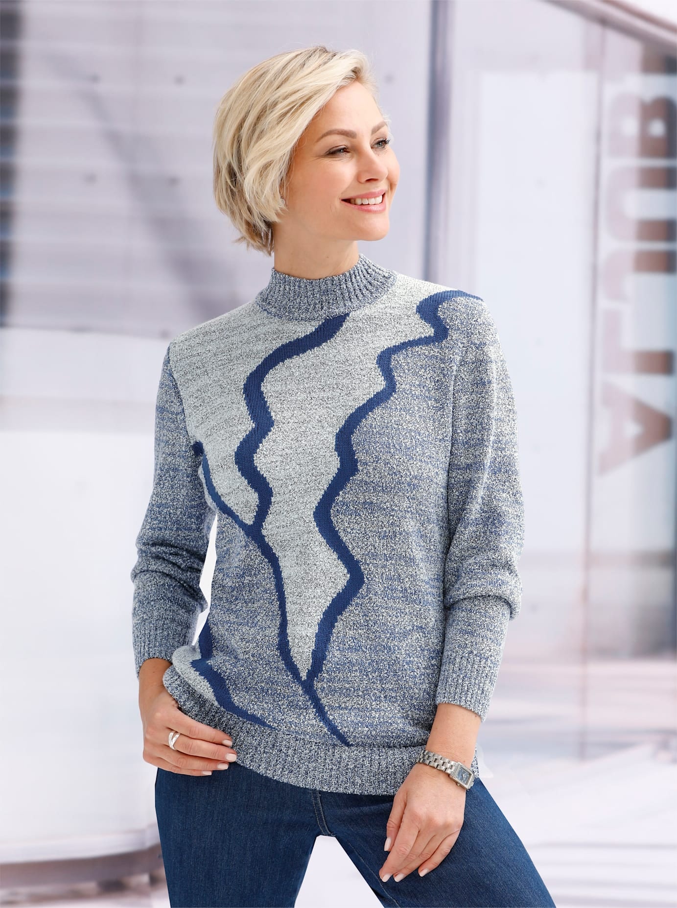 Stehkragenpullover »Pullover«