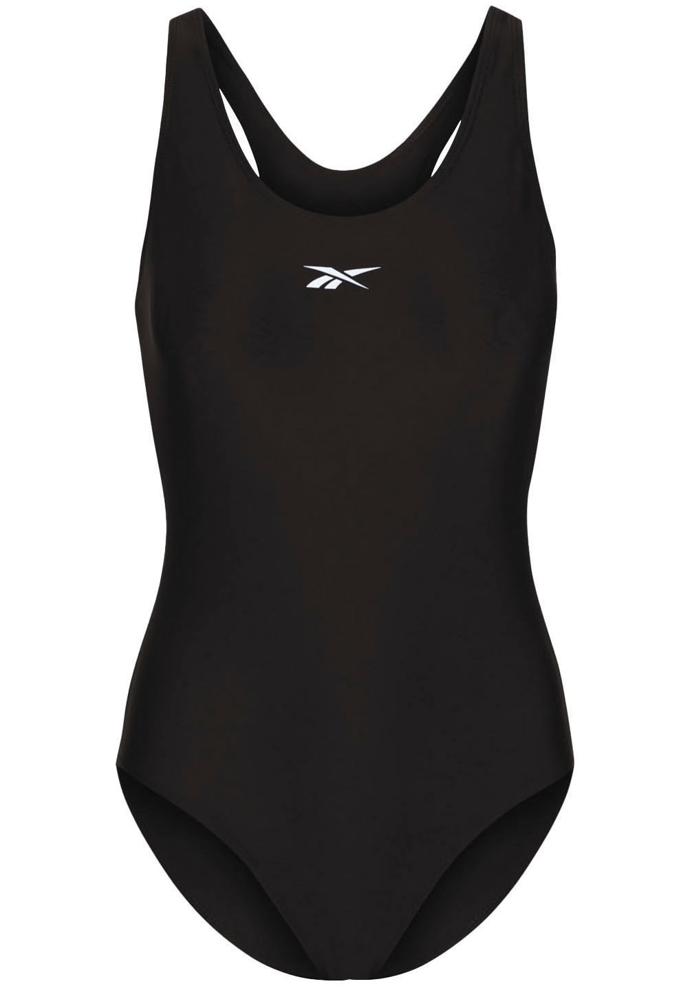 Image of Reebok Badeanzug ""Adelia"" Racer-Back Cut Out, sportlich, schlicht, bequem, Logo vorne